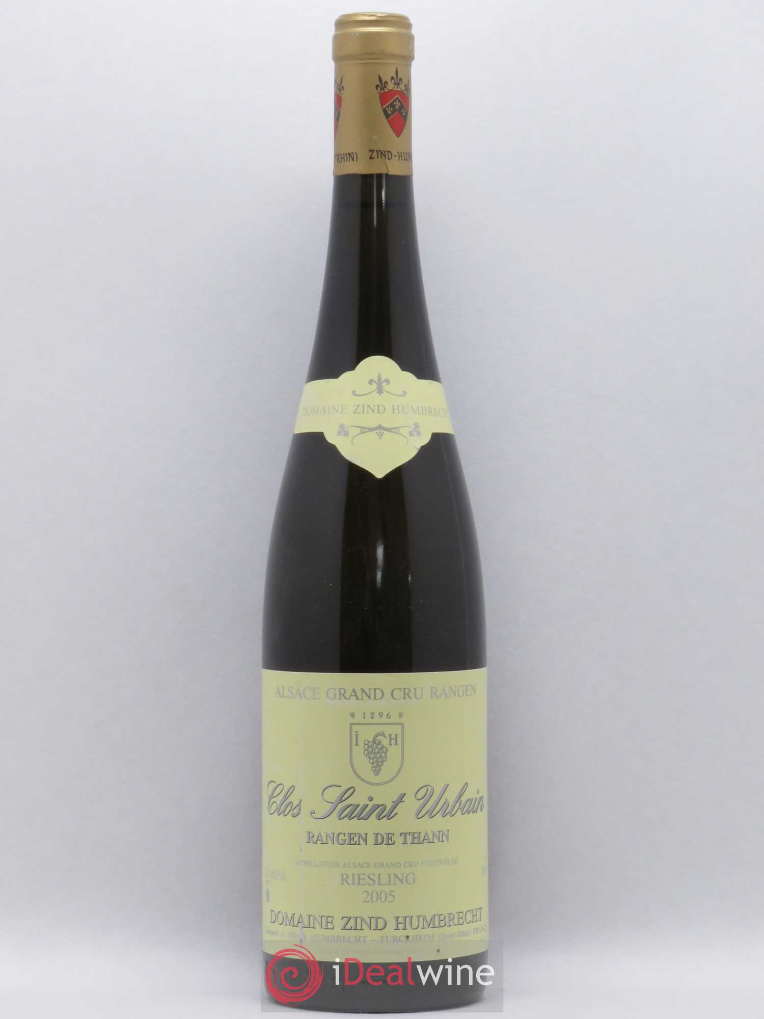 Alsace Riesling Grand Cru Rangen de Thann Clos Saint Urbain Zind-Humbrecht (Domaine) 2005 - Lot de 1 bouteille - 0