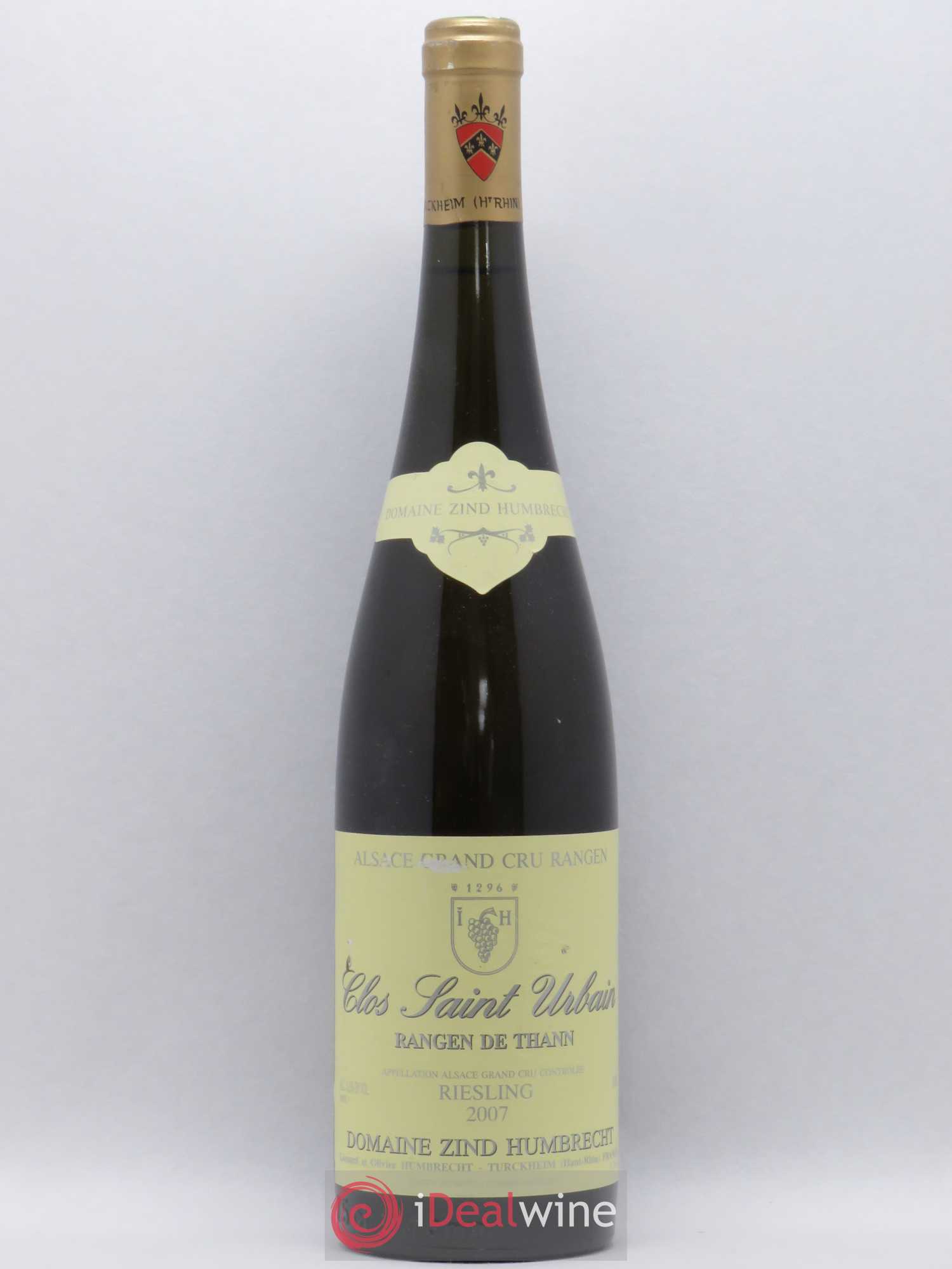 Alsace Riesling Grand Cru Rangen de Thann Clos Saint Urbain Zind-Humbrecht (Domaine) 2007 - Lot de 1 bouteille - 0
