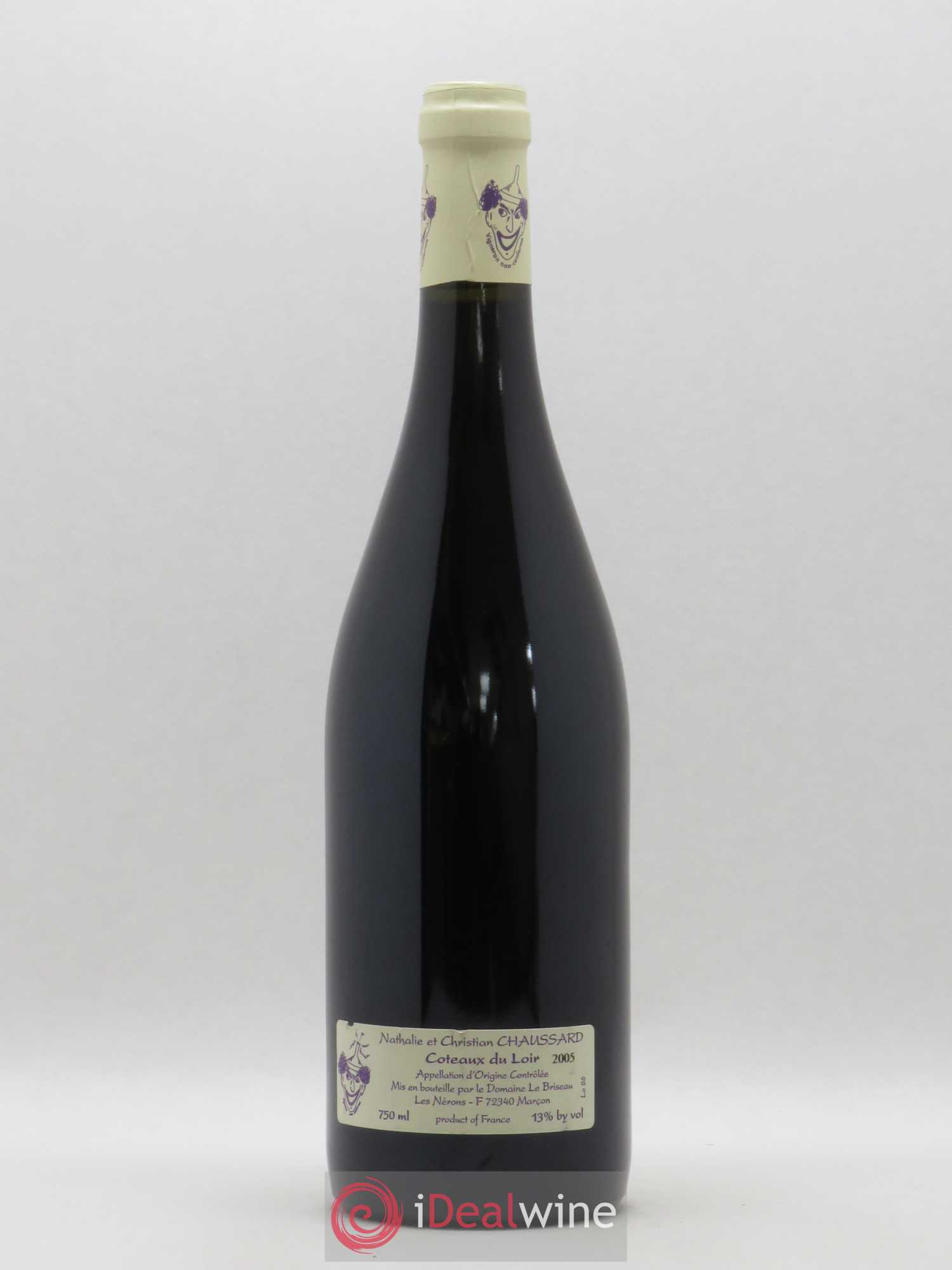 Vin de France Coteaux du Loir Les Mortiers Domaine le Briseau Nathalie & Christian Chaussard 2005 - Lot de 1 bouteille - 1