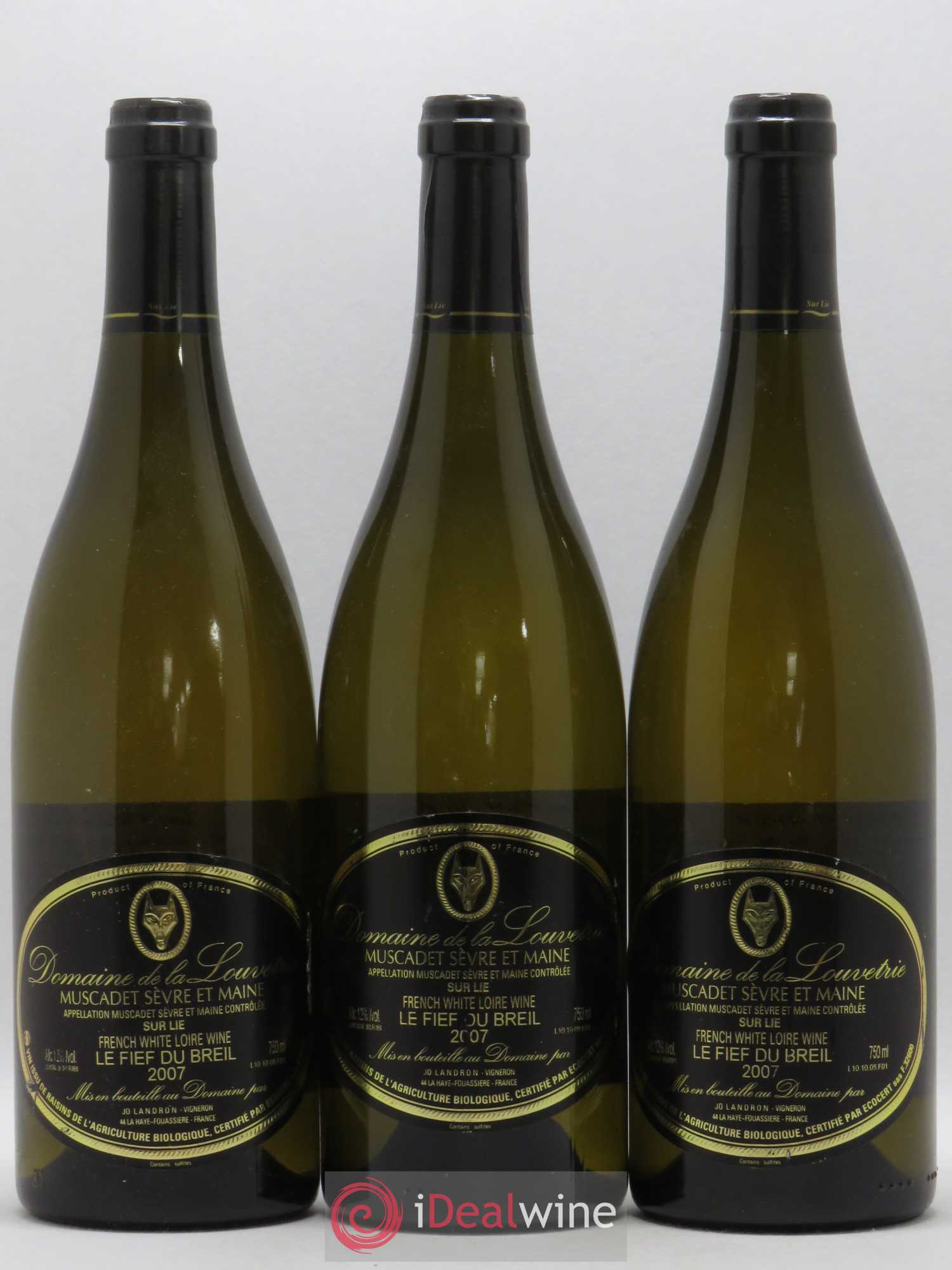 Muscadet-Sèvre-et-Maine Le Fief du Breil Jo Landron 2007 - Lot de 3 bouteilles - 0