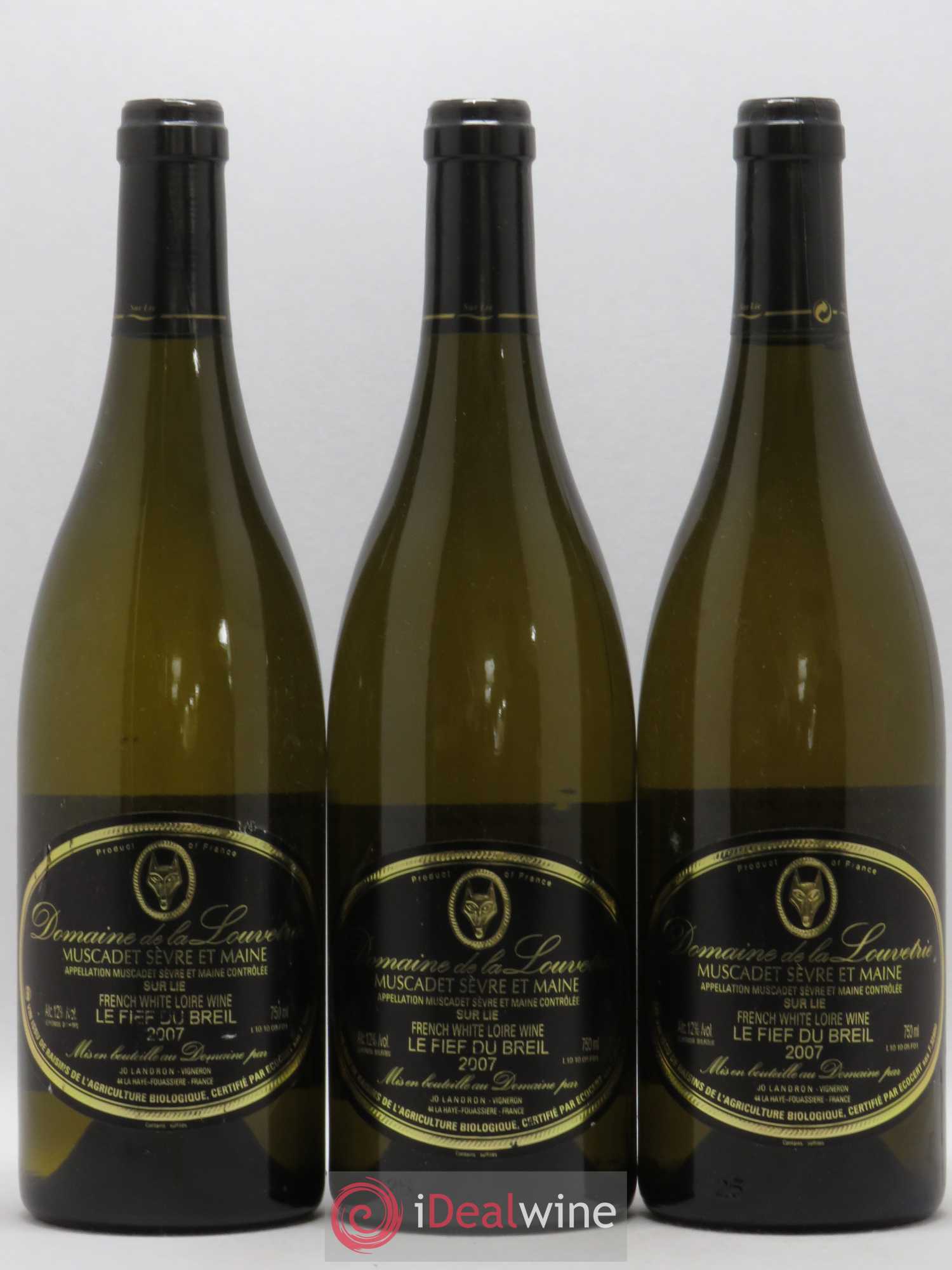 Muscadet-Sèvre-et-Maine Le Fief du Breil Jo Landron 2007 - Lot de 3 bouteilles - 0