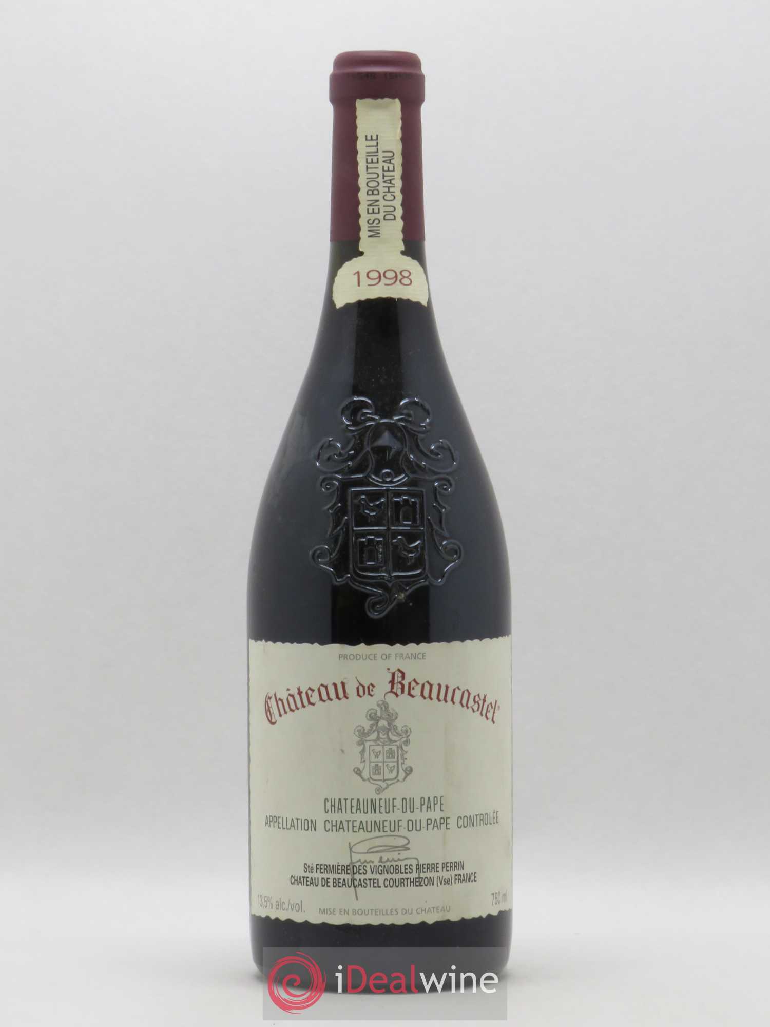 Châteauneuf-du-Pape Château de Beaucastel Famille Perrin 1998 - Lot de 1 bouteille - 0