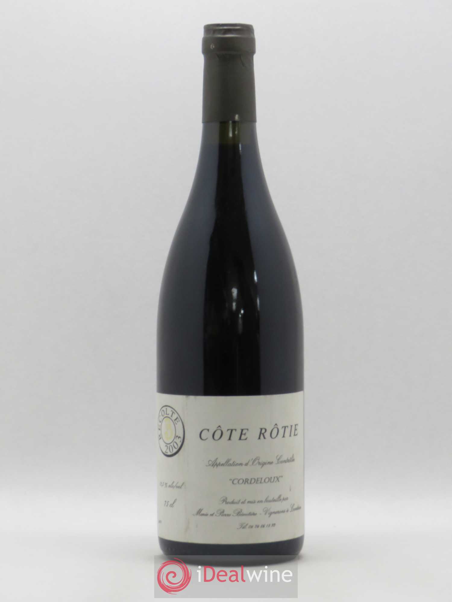 Côte-Rôtie Cordeloux Marie et Pierre Bénetière (Domaine) 2003 - Lot de 1 bouteille - 0
