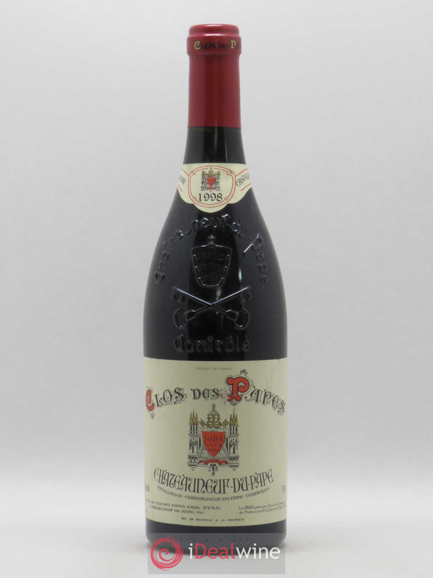 Châteauneuf-du-Pape Clos des Papes - Paul Avril 1998 - Lot de 1 bouteille - 0