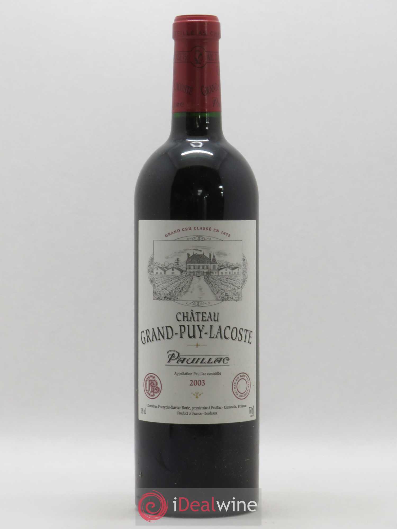 Château Grand Puy Lacoste 5ème Grand Cru Classé 2003 - Lot de 1 bouteille - 0