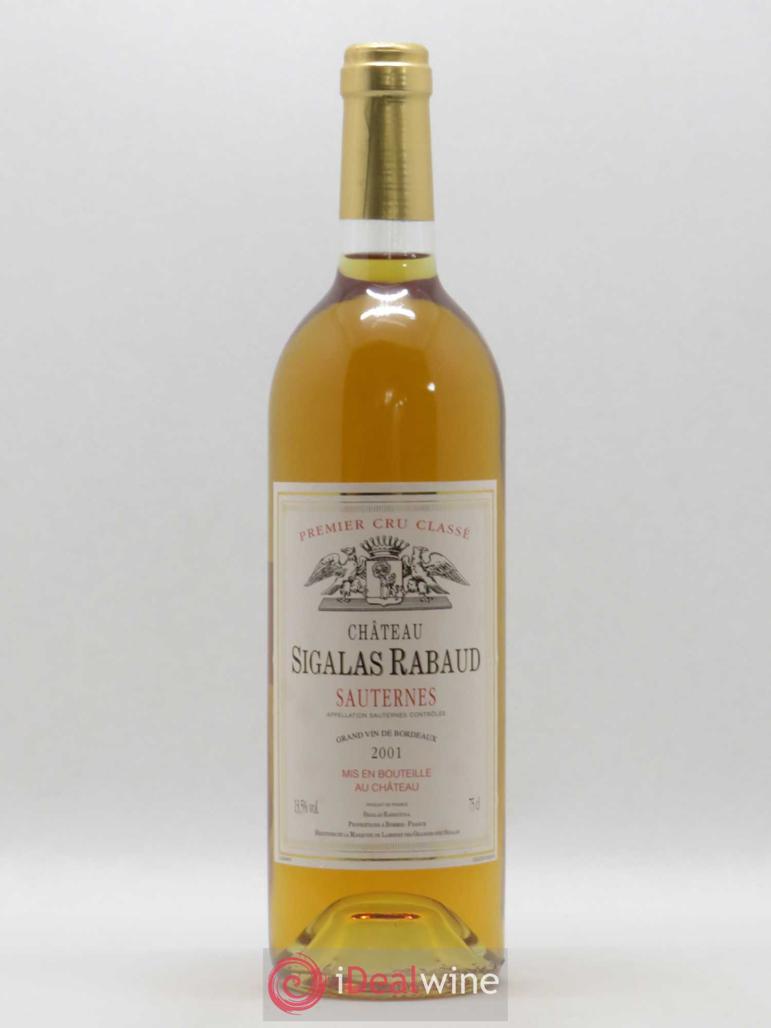 Château Sigalas Rabaud 1er Grand Cru Classé 2001 - Posten von 1 Flasche - 0