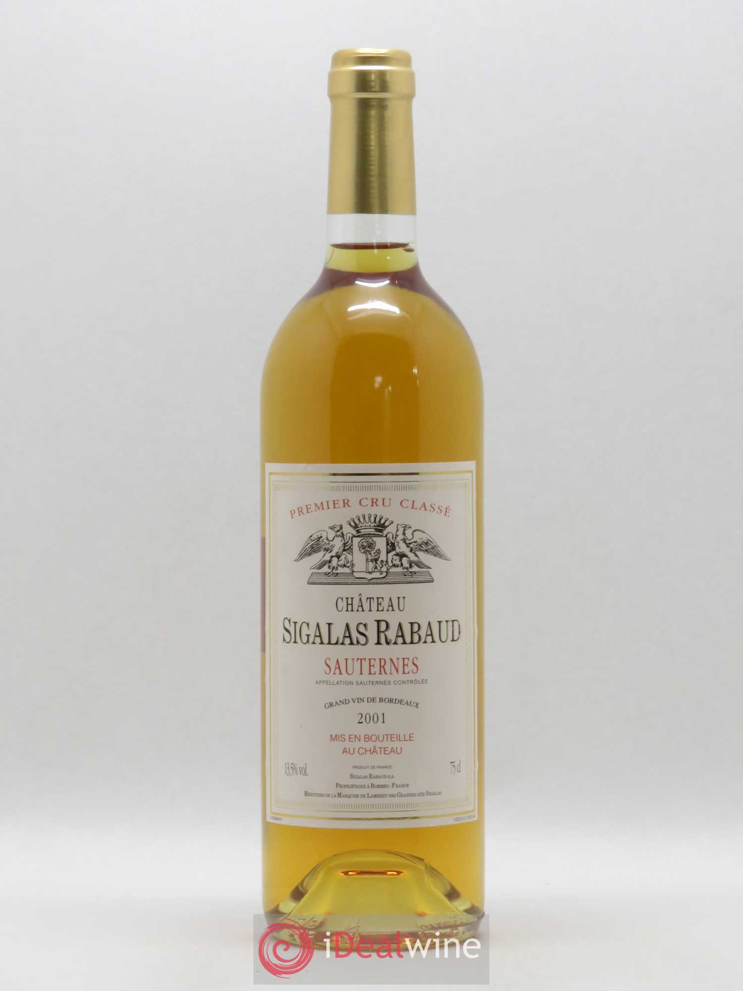 Château Sigalas Rabaud 1er Grand Cru Classé 2001 - Lotto di 1 bottiglia - 0