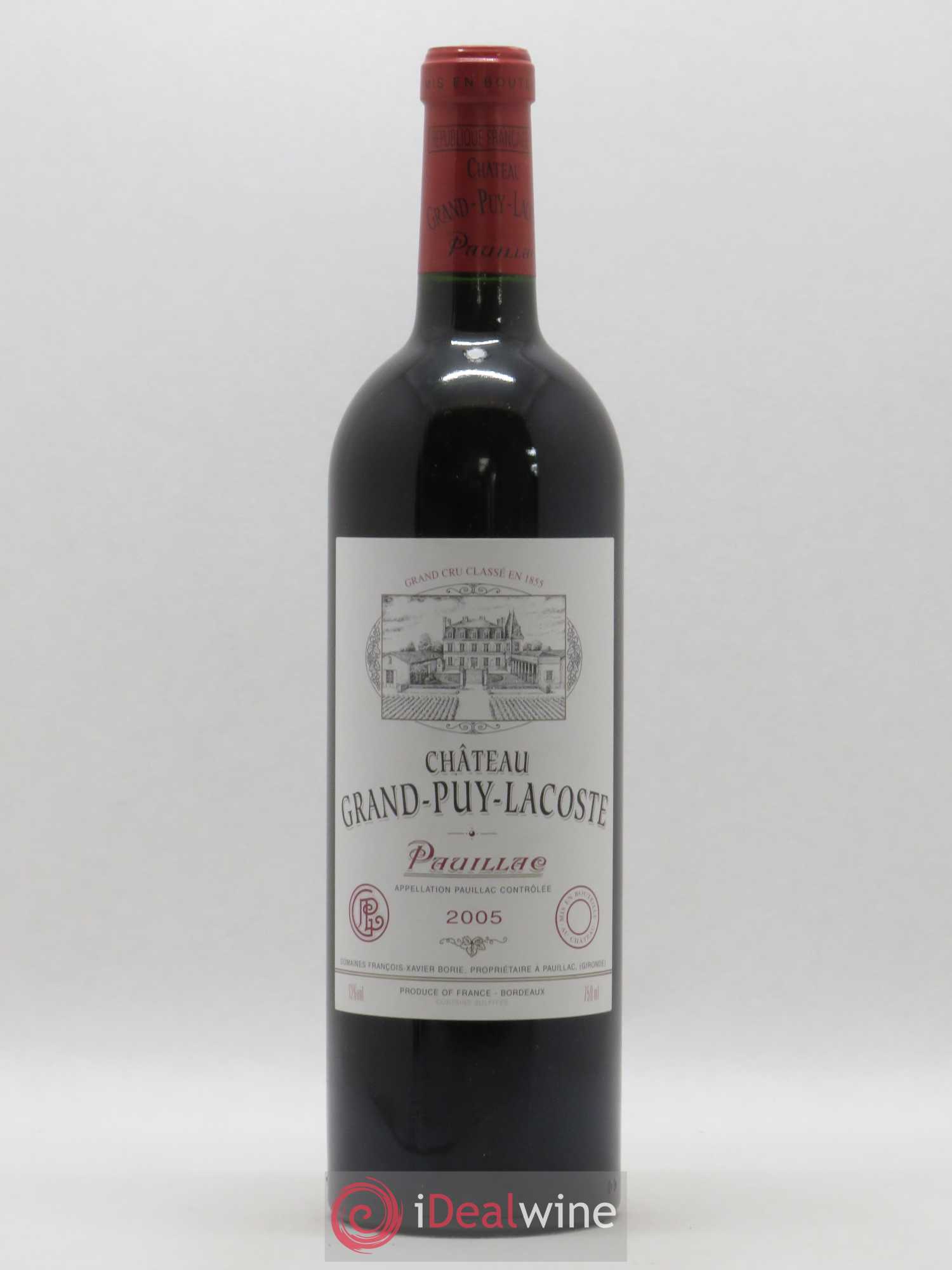 Château Grand Puy Lacoste 5ème Grand Cru Classé 2005 - Lot de 1 bouteille - 0
