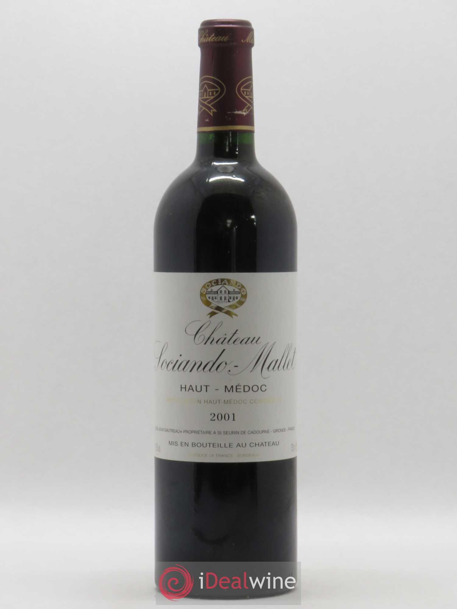 Château Sociando Mallet 2001 - Lot de 1 bouteille - 0