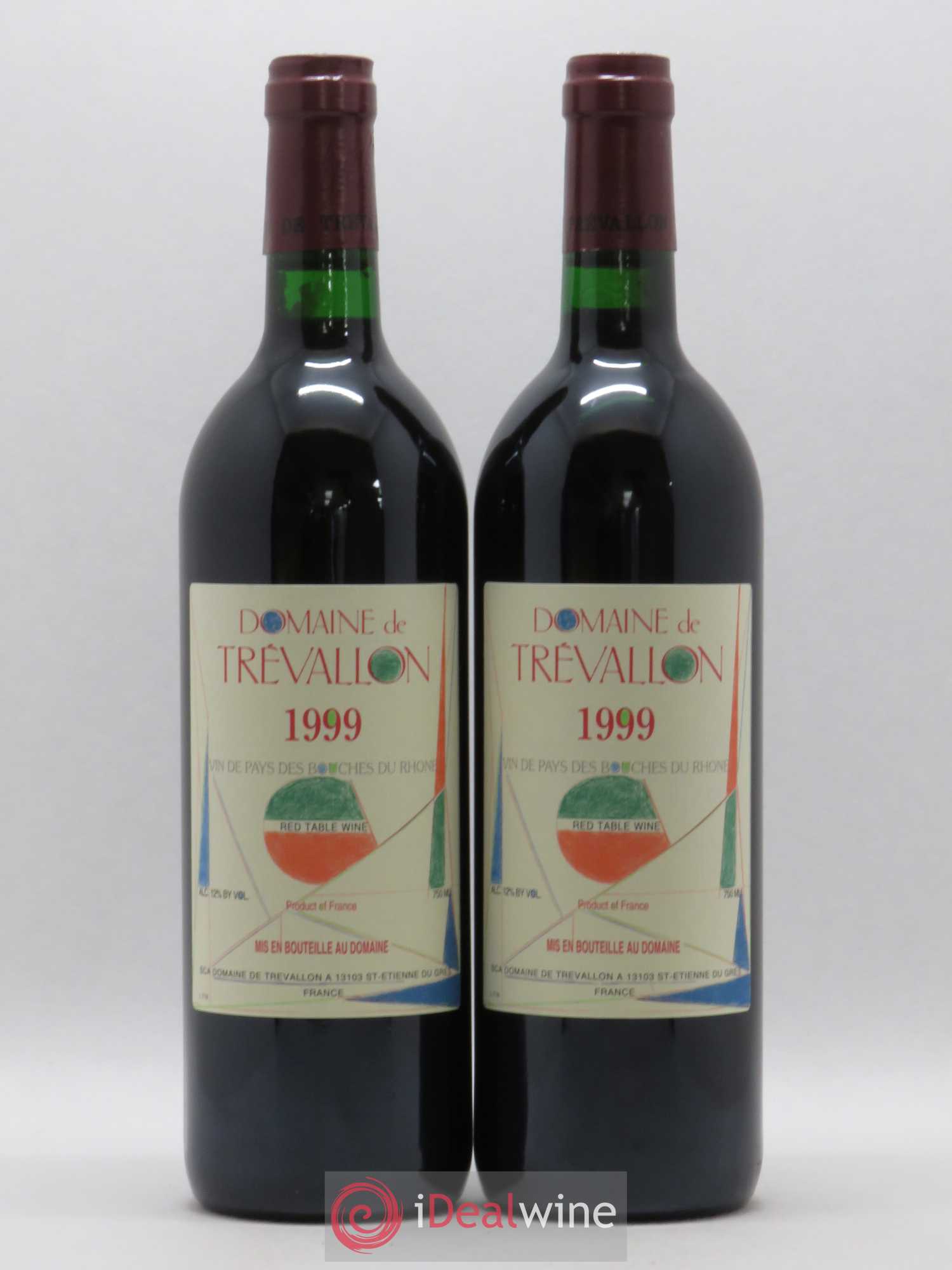 VDP Bouches du Rhône Trévallon (Domaine de) Eloi Dürrbach 1999 - Lot de 2 bouteilles - 0