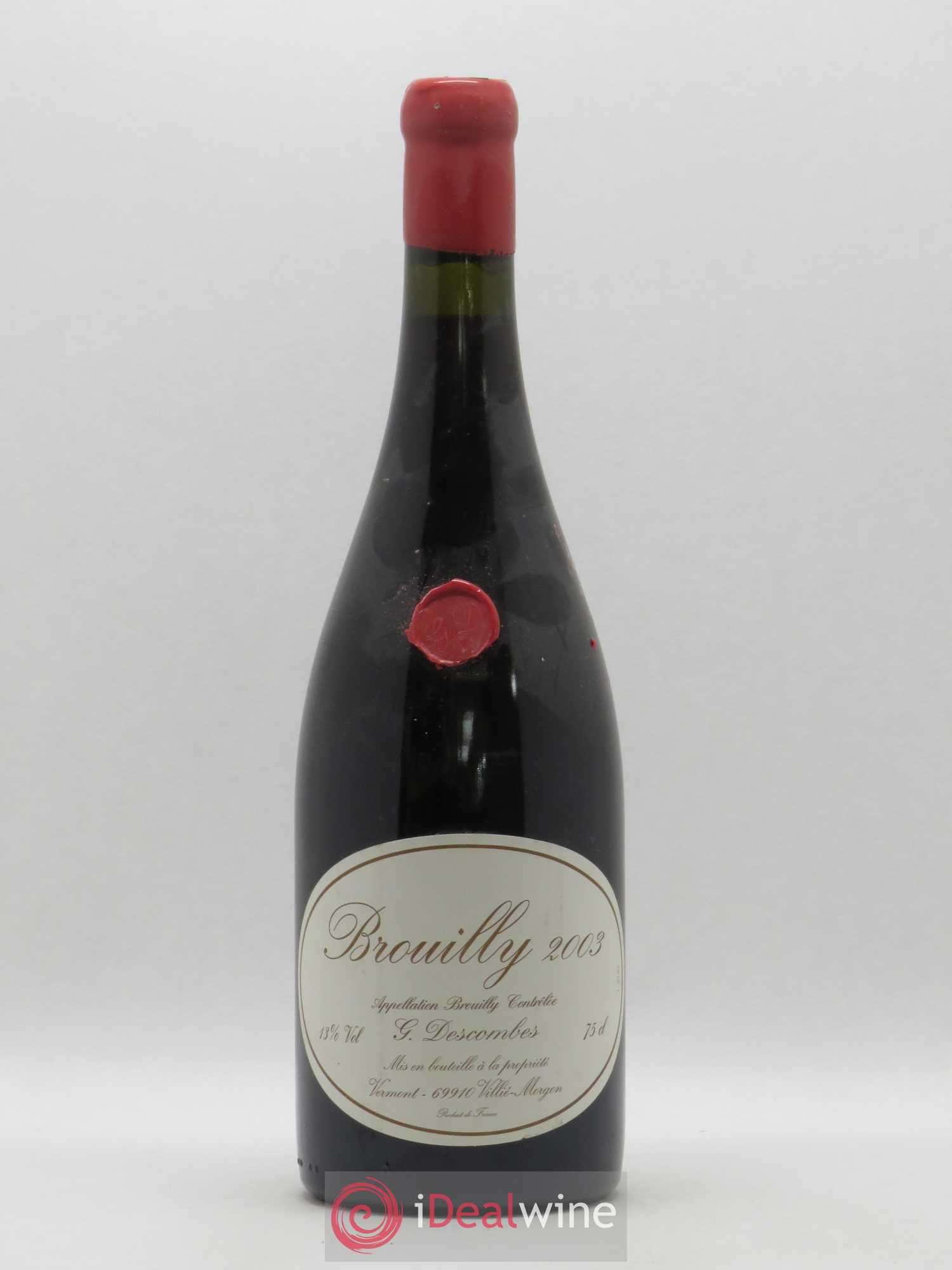 Brouilly Vieilles vignes Georges Descombes (Domaine) 2003 - Lot de 1 bouteille - 0