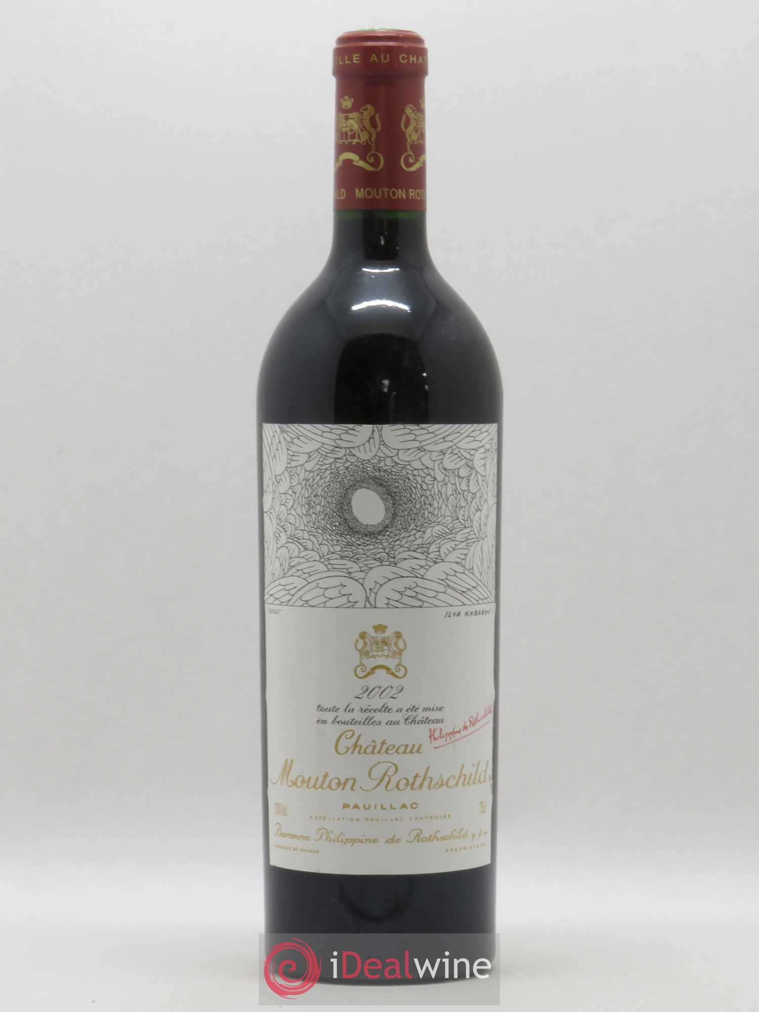Château Mouton Rothschild 1er Grand Cru Classé 2002 - Lot de 1 bouteille - 0