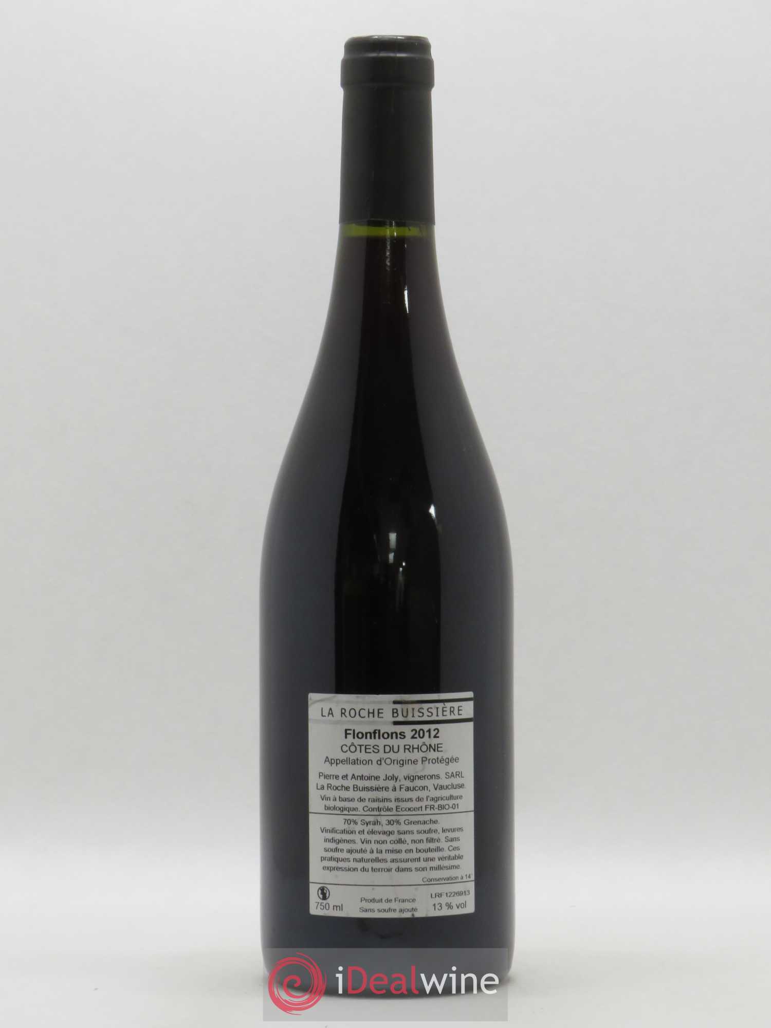 Côtes-du-Rhône Flonflons La Roche Bussiere (sans prix de réserve) 2012 - Posten von 1 Flasche - 1
