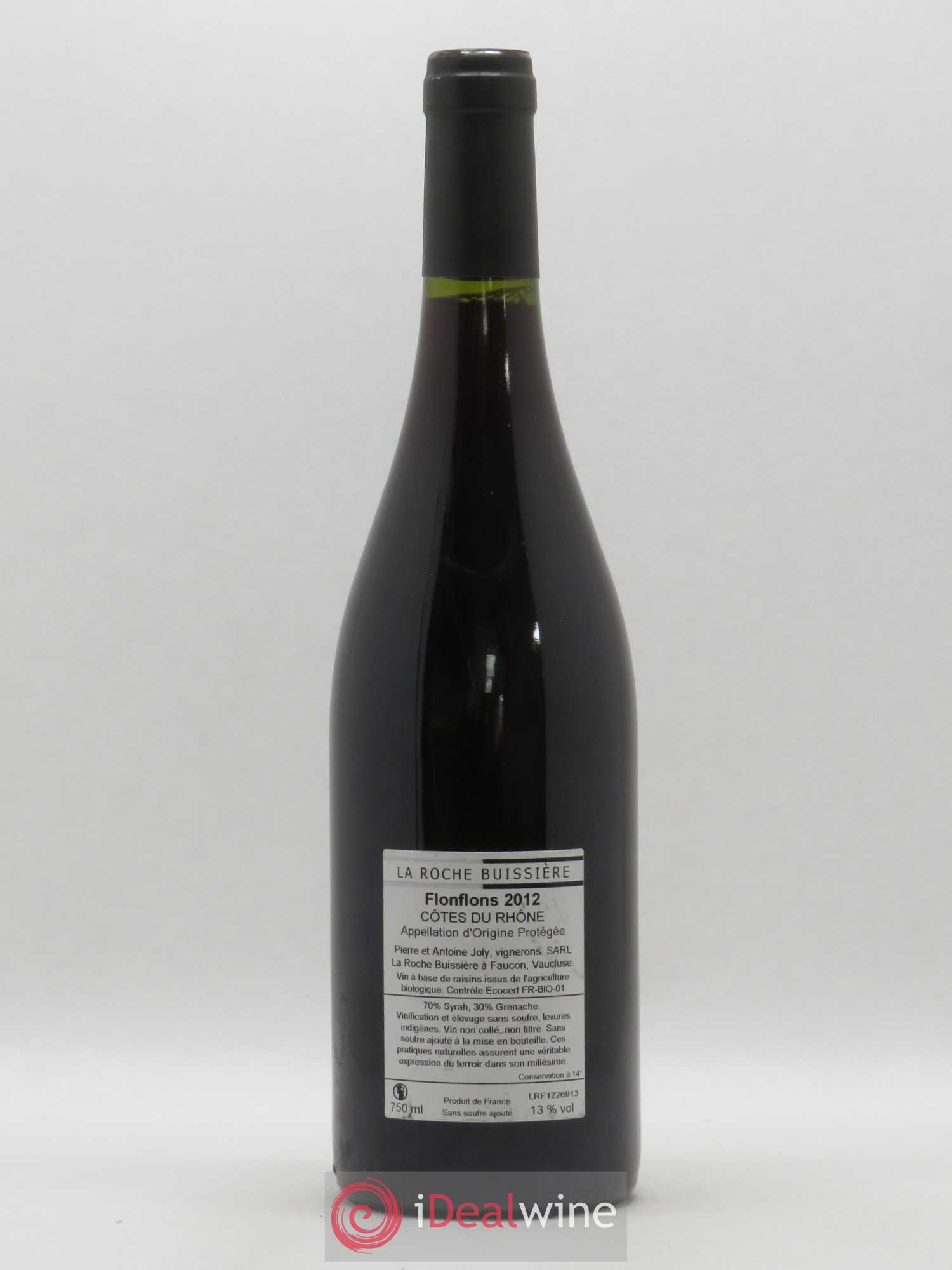 Côtes-du-Rhône Flonflons La Roche Bussiere (sans prix de réserve) 2012 - Posten von 1 Flasche - 1