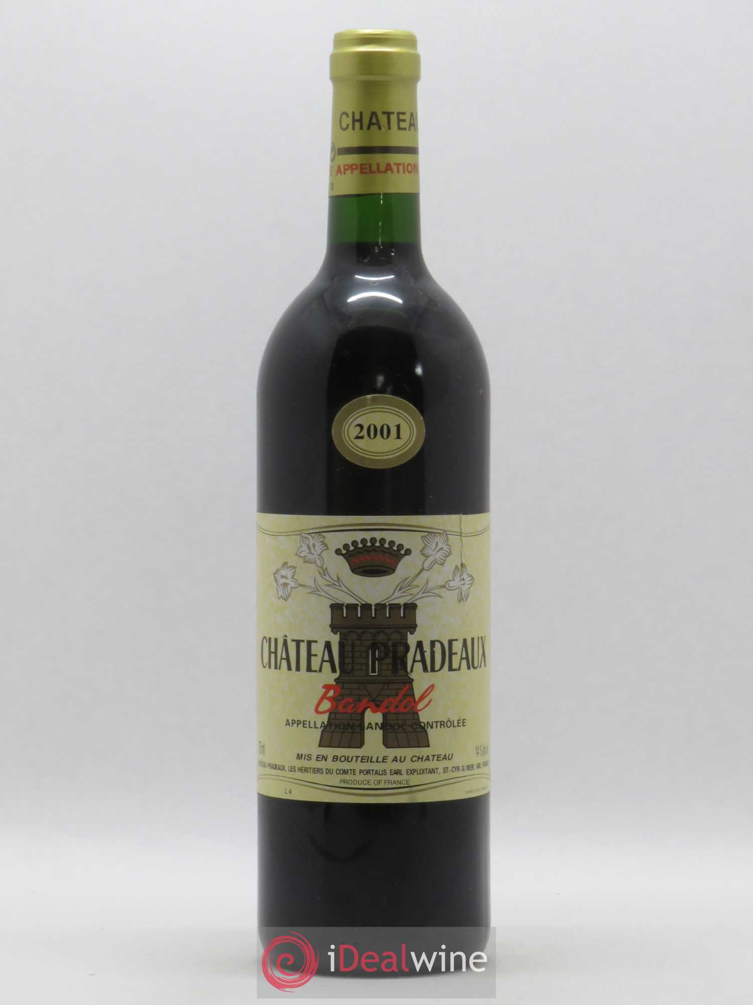 Bandol Château Pradeaux Famille Portalis 2001 - Lot de 1 bouteille - 0