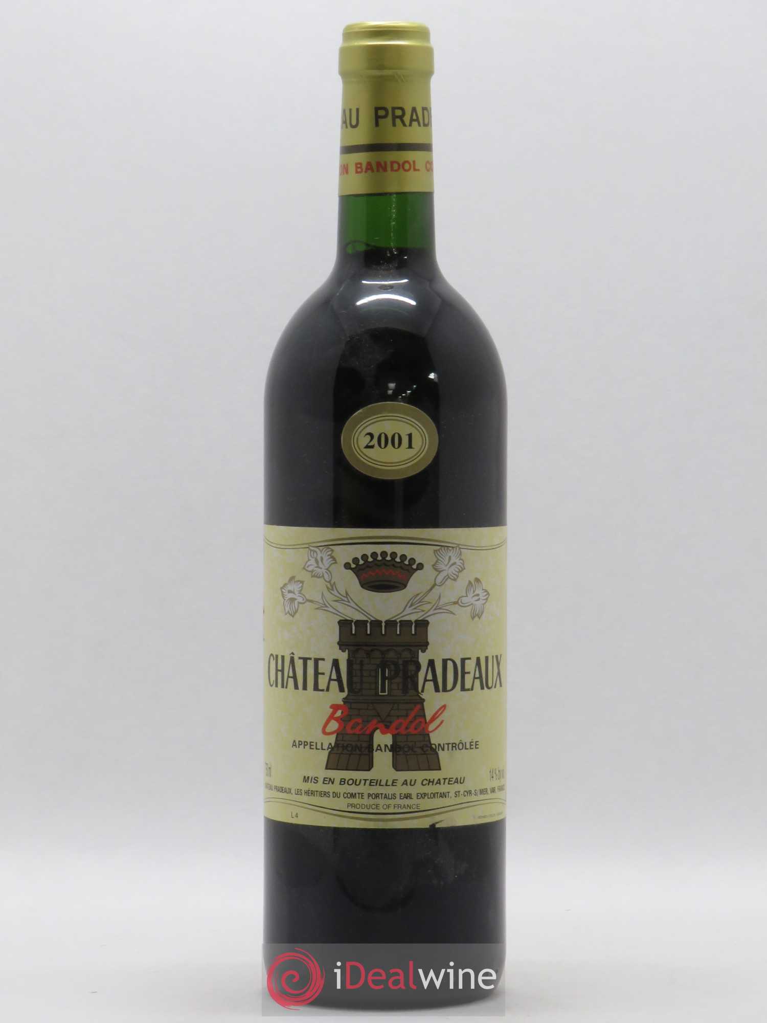 Bandol Château Pradeaux Famille Portalis 2001 - Lot de 1 bouteille - 0