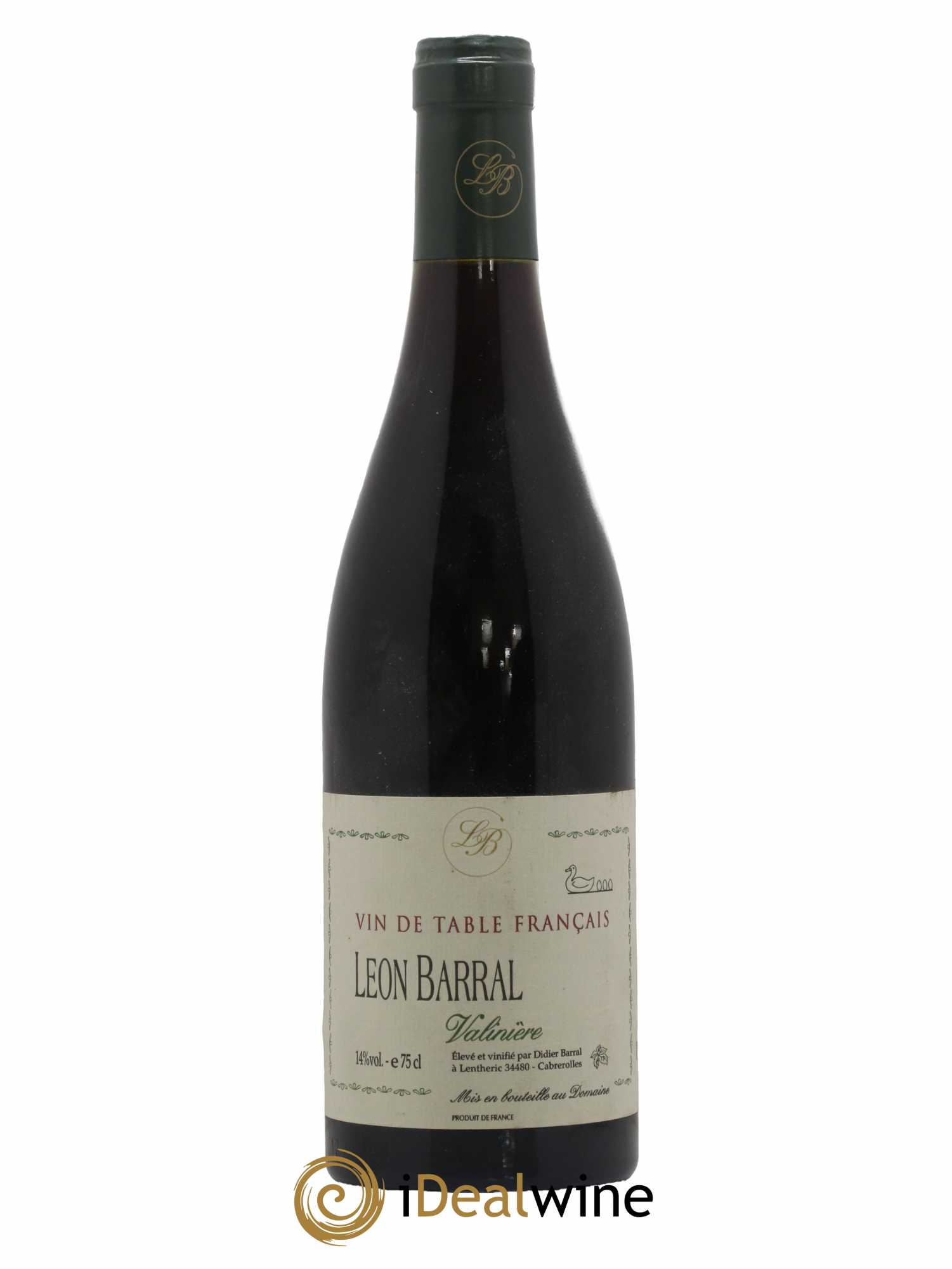 Vin de France Valinière Domaine Léon Barral 2000 - Lot de 1 bouteille - 0