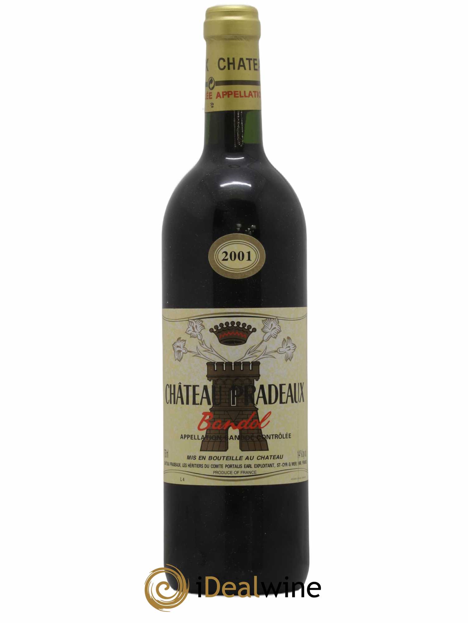 Bandol Château Pradeaux Famille Portalis 2001 - Lot de 1 bouteille - 0