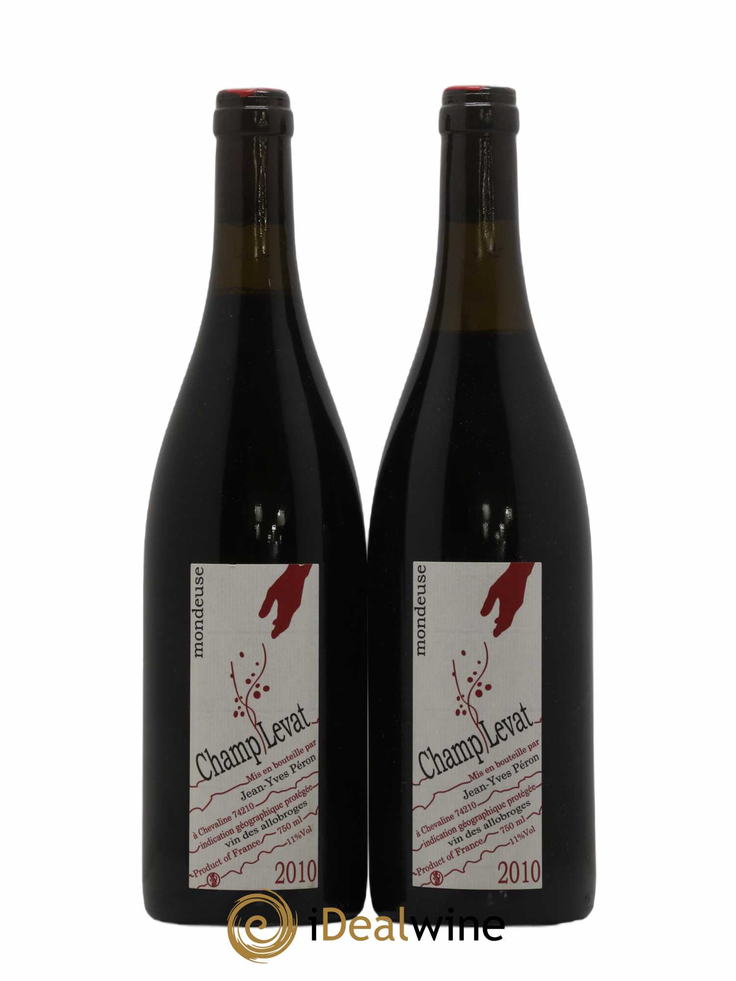 Vin des Allobroges Mondeuse Champ Levat Jean-Yves Péron 2010 - Lot de 2 bouteilles - 0
