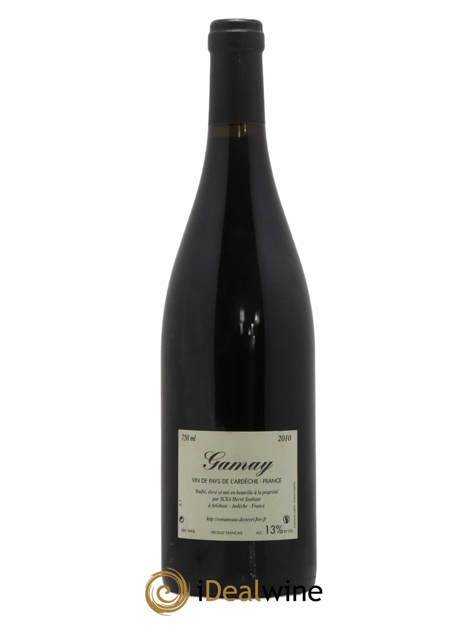 Vin de France La Souteronne Hervé Souhaut - Domaine Romaneaux-Destezet 2010 - Lot de 1 bouteille - 1