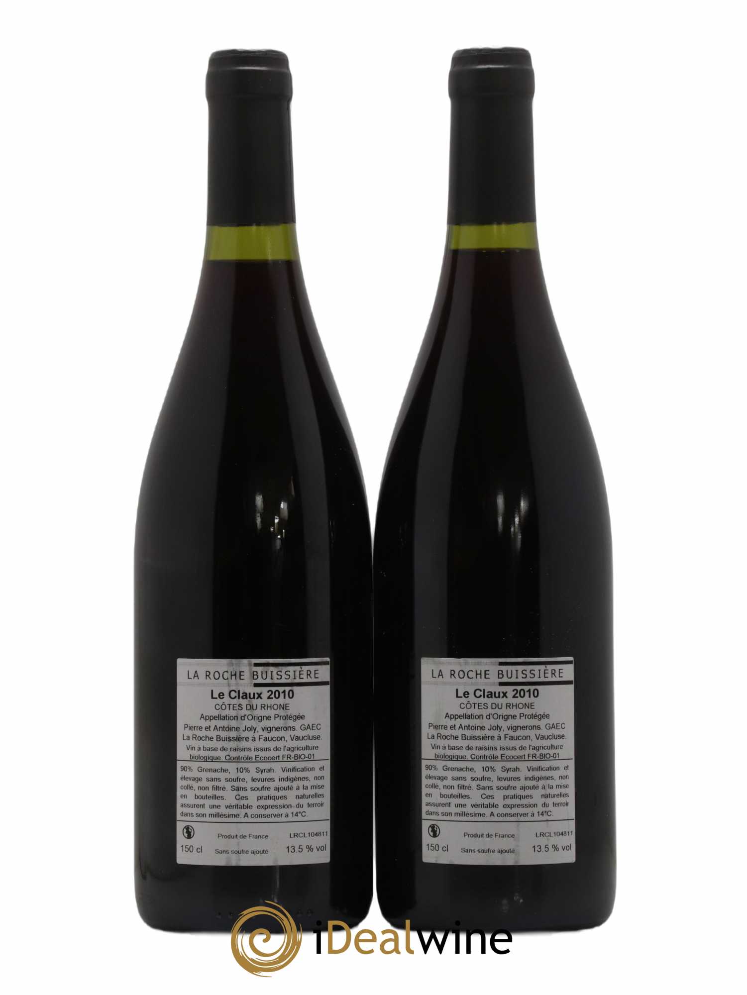 Côtes-du-Rhône Le Claux La Roche Buissière (Domaine) 2010 - Lot de 4 bouteilles - 2