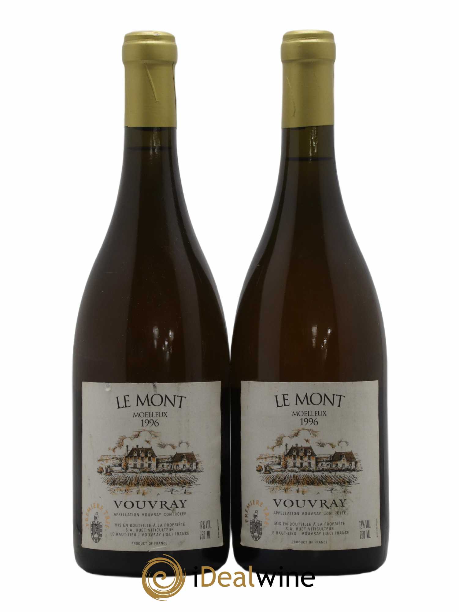 Vouvray Le Mont Moelleux Domaine Huet 1996 - Lotto di 2 bottiglie - 0