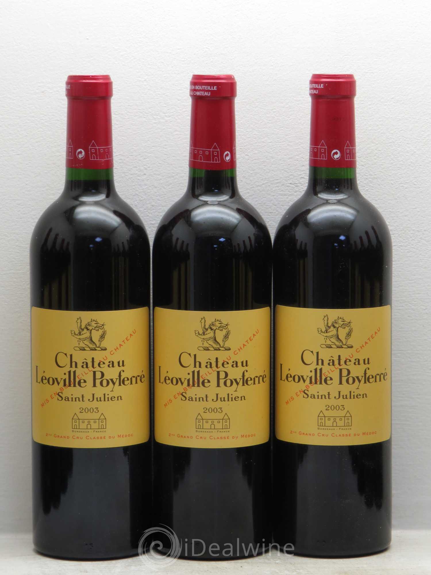Château Léoville Poyferré 2ème Grand Cru Classé 2003 - Lot de 12 bouteilles - 1