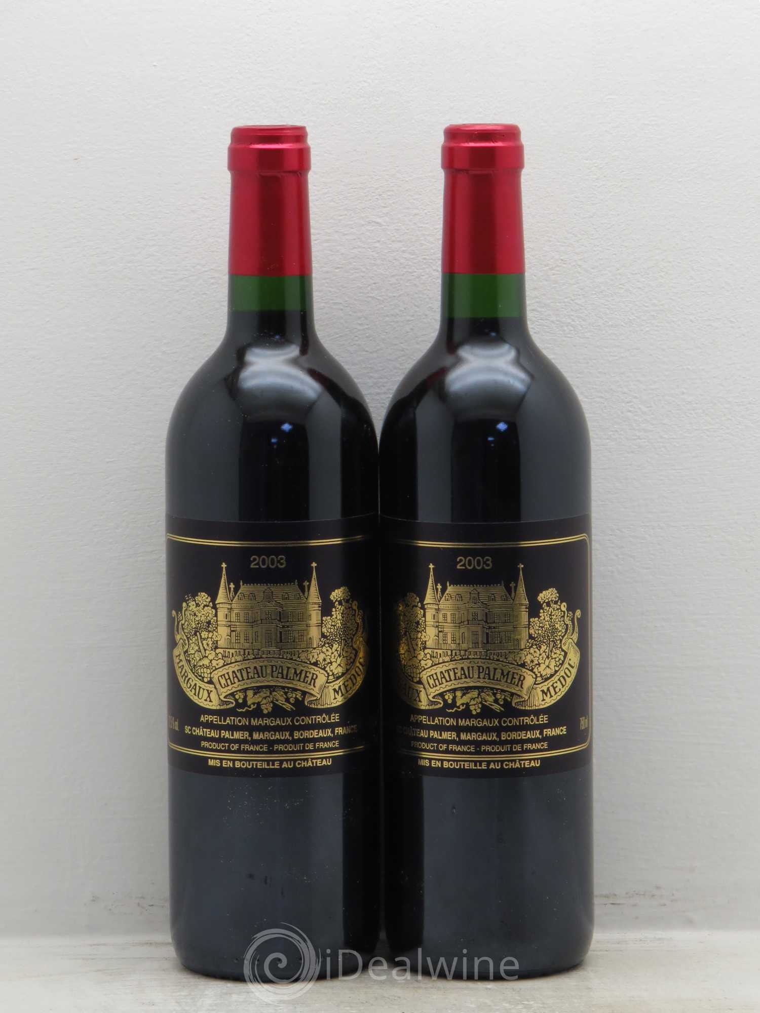 Château Palmer 3ème Grand Cru Classé 2003 - Lot de 2 bouteilles - 0