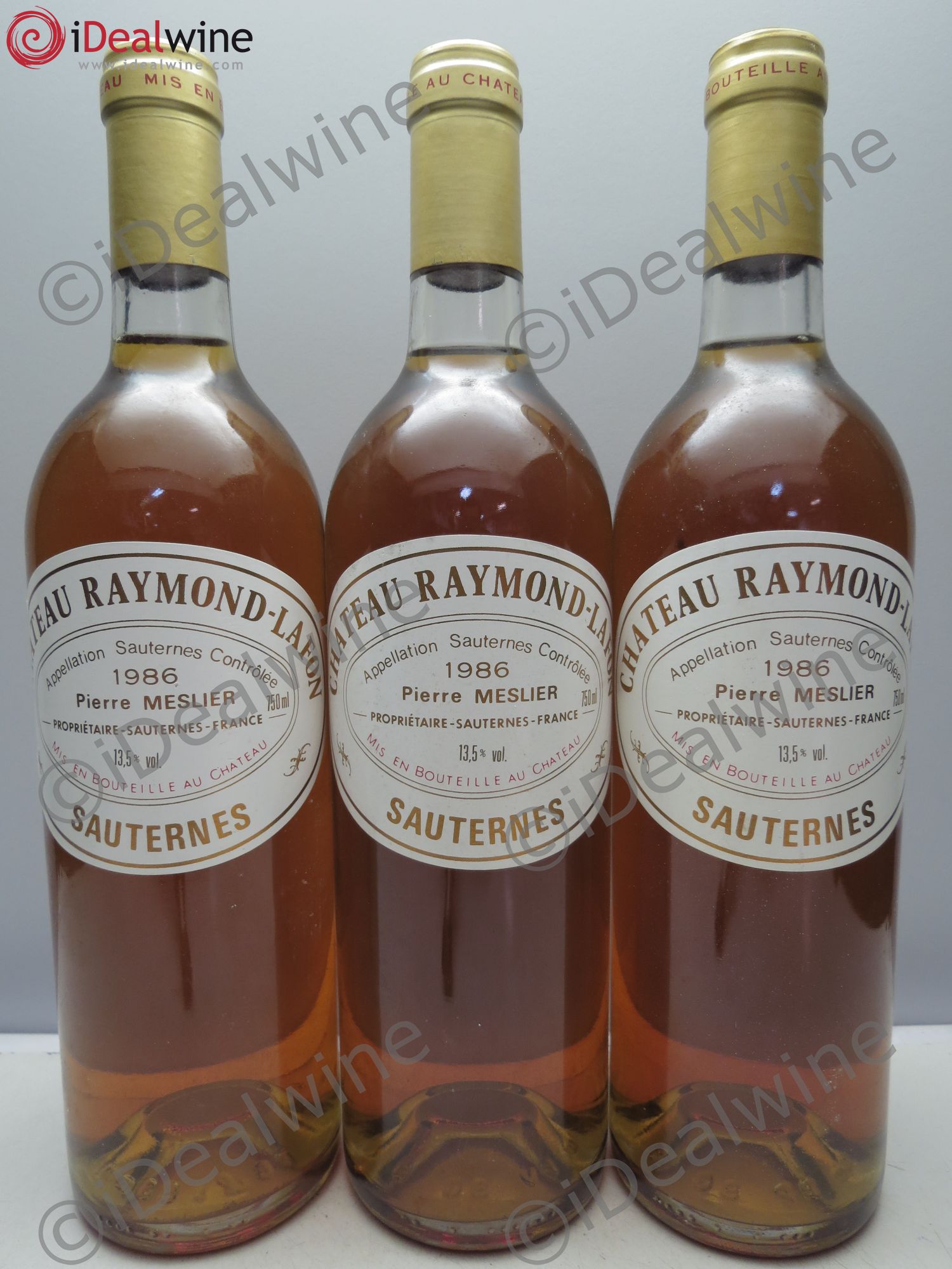 Château Raymond Lafon 1986 - Lotto di 3 bottiglie - 0