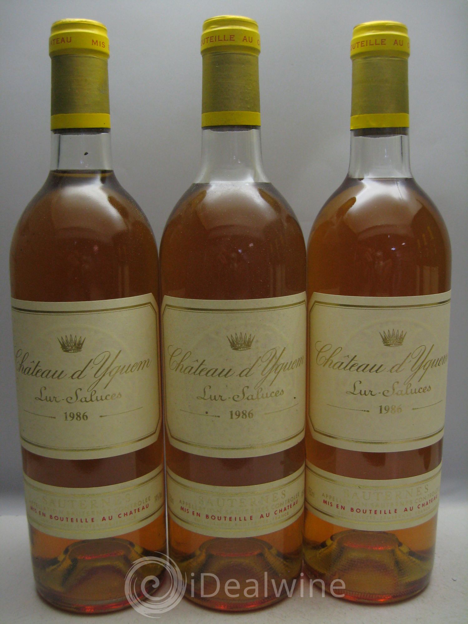 Château d' Yquem 1er Cru Classé Supérieur (CB sans couvercle et non d'origine) 1986 - Lotto di 6 bottiglie - 0