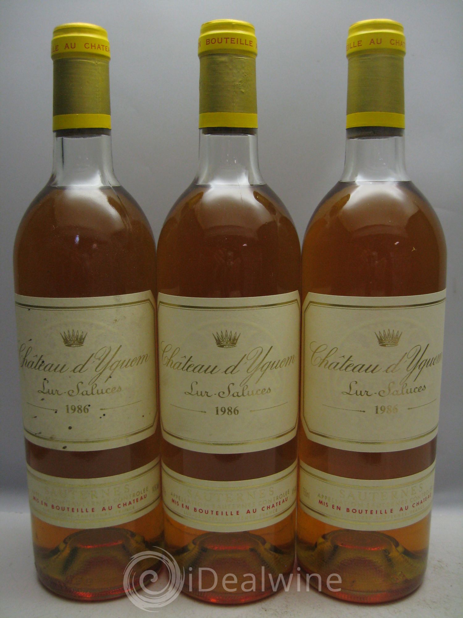 Château d' Yquem 1er Cru Classé Supérieur (CB sans couvercle et non d'origine) 1986 - Lotto di 6 bottiglie - 1