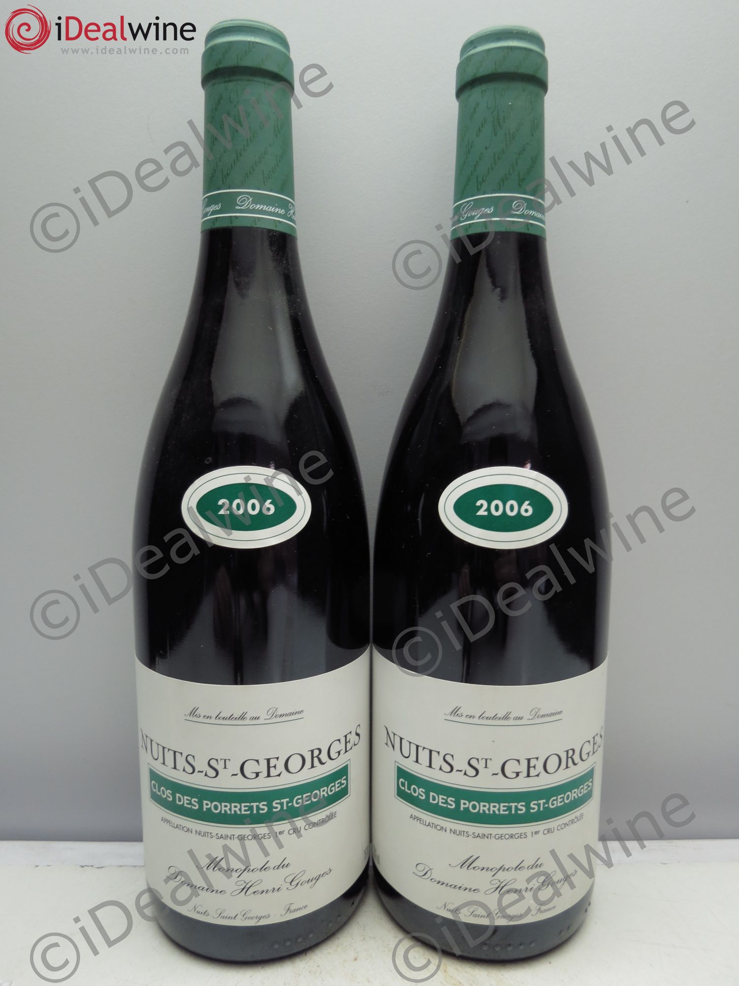 Nuits-Saint-Georges 1er Cru Clos des Porrets St Georges Henri Gouges 2006 - Lot de 2 bouteilles - 0