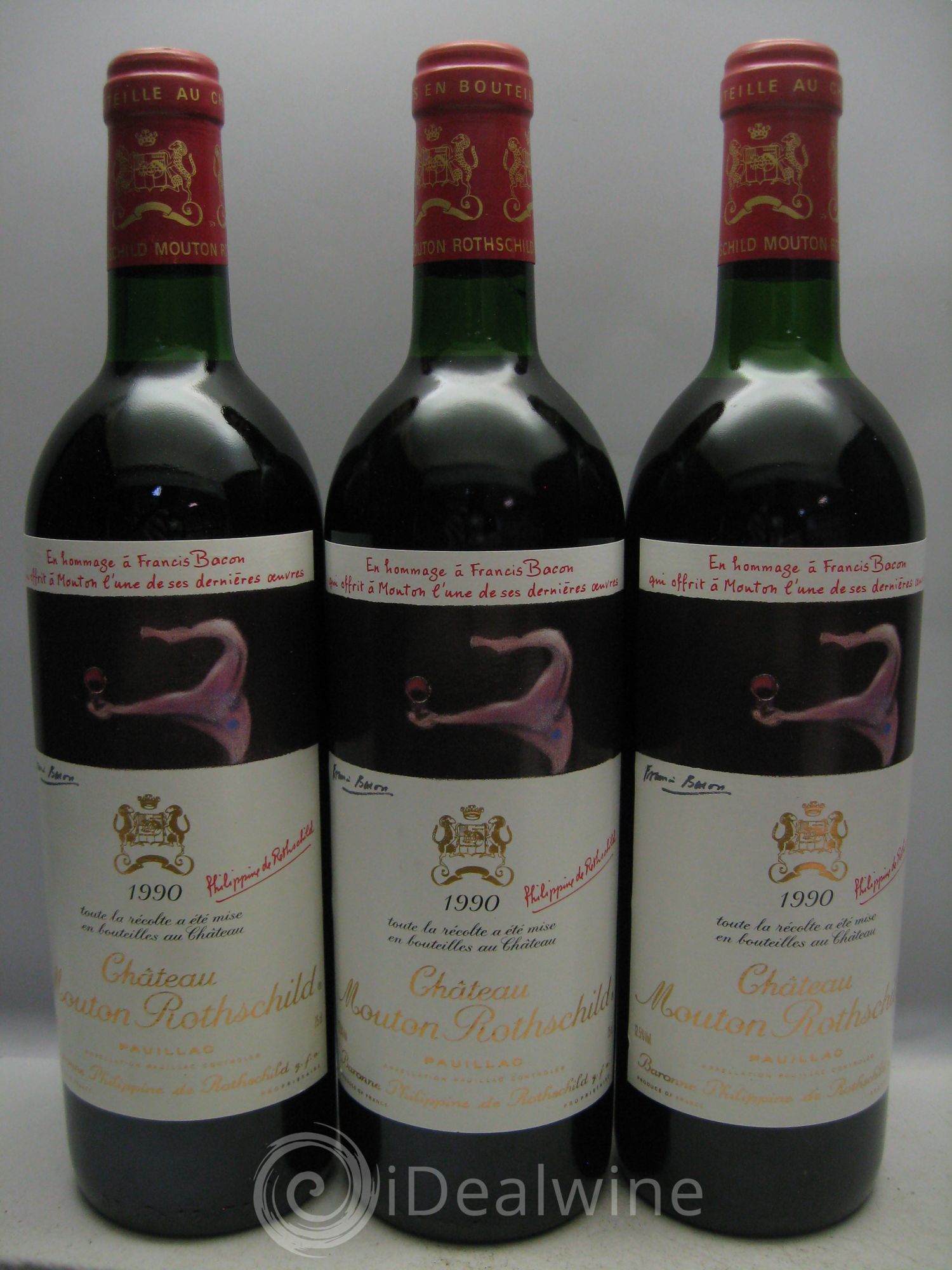 Château Mouton Rothschild 1er Grand Cru Classé 1990 - Lot de 6 bouteilles - 1