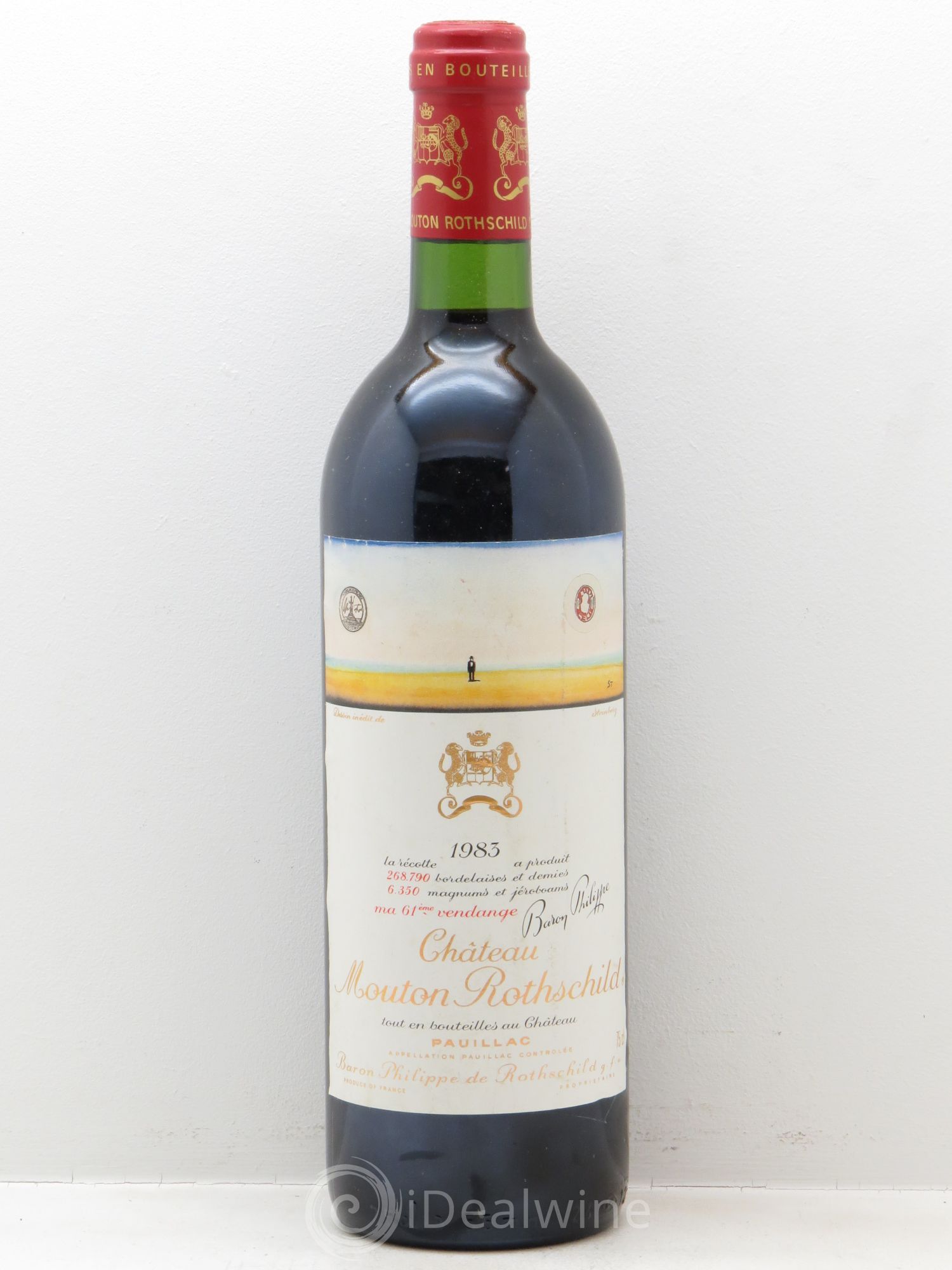 Château Mouton Rothschild 1er Grand Cru Classé 1983 - Lot de 1 bouteille - 0