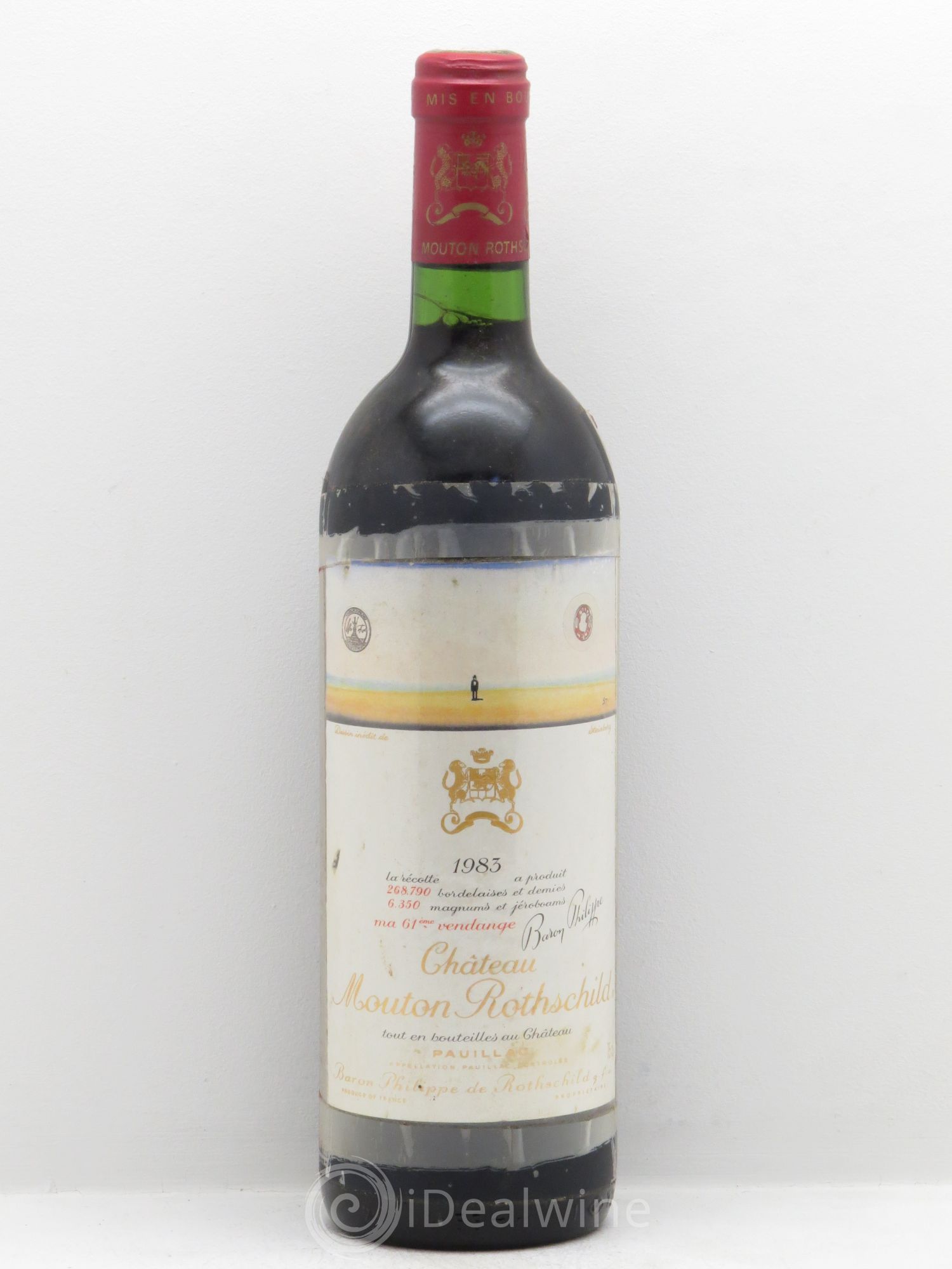 Château Mouton Rothschild 1er Grand Cru Classé 1983 - Lot de 1 bouteille - 0
