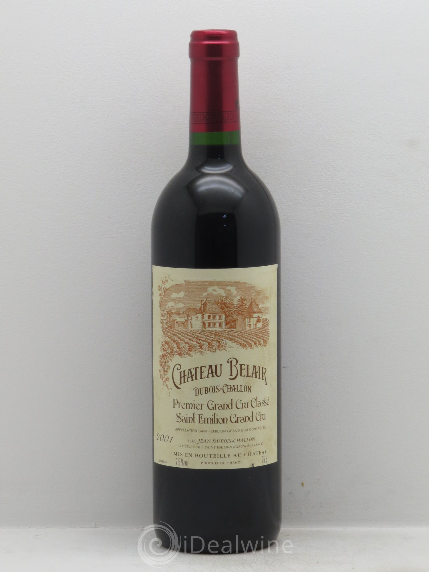 Château Belair (Belair-Monange) 1er Grand Cru Classé B 2001 - Lot de 1 bouteille - 0