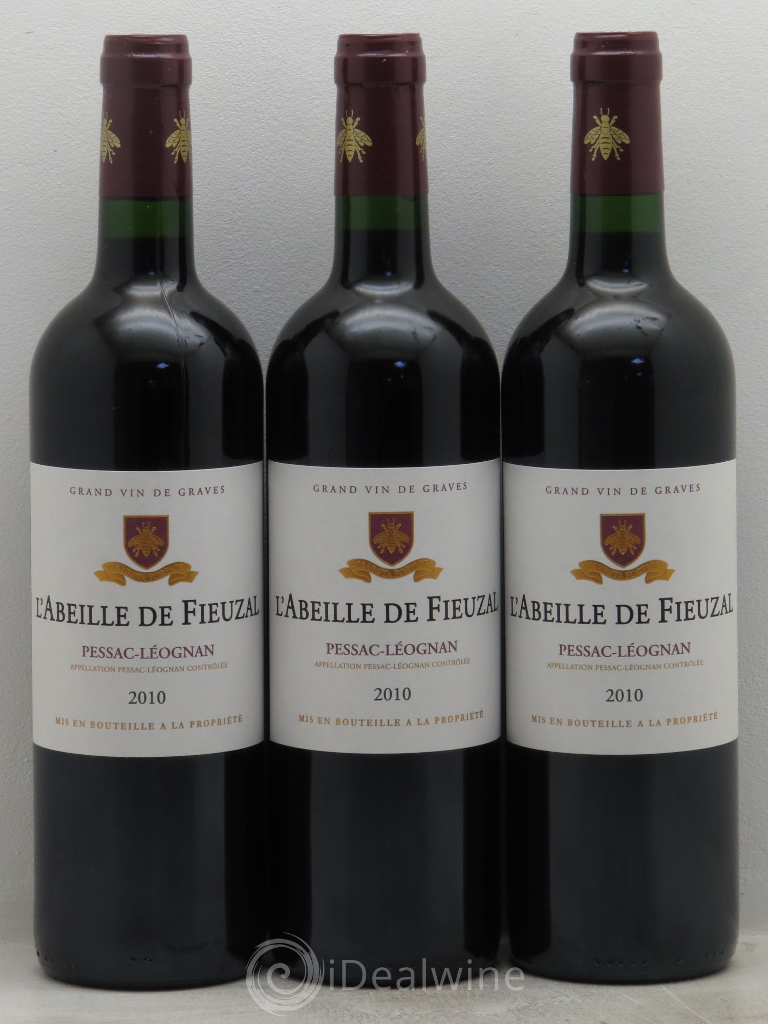 Abeille de Fieuzal 2010 - Lot de 3 bouteilles - 0