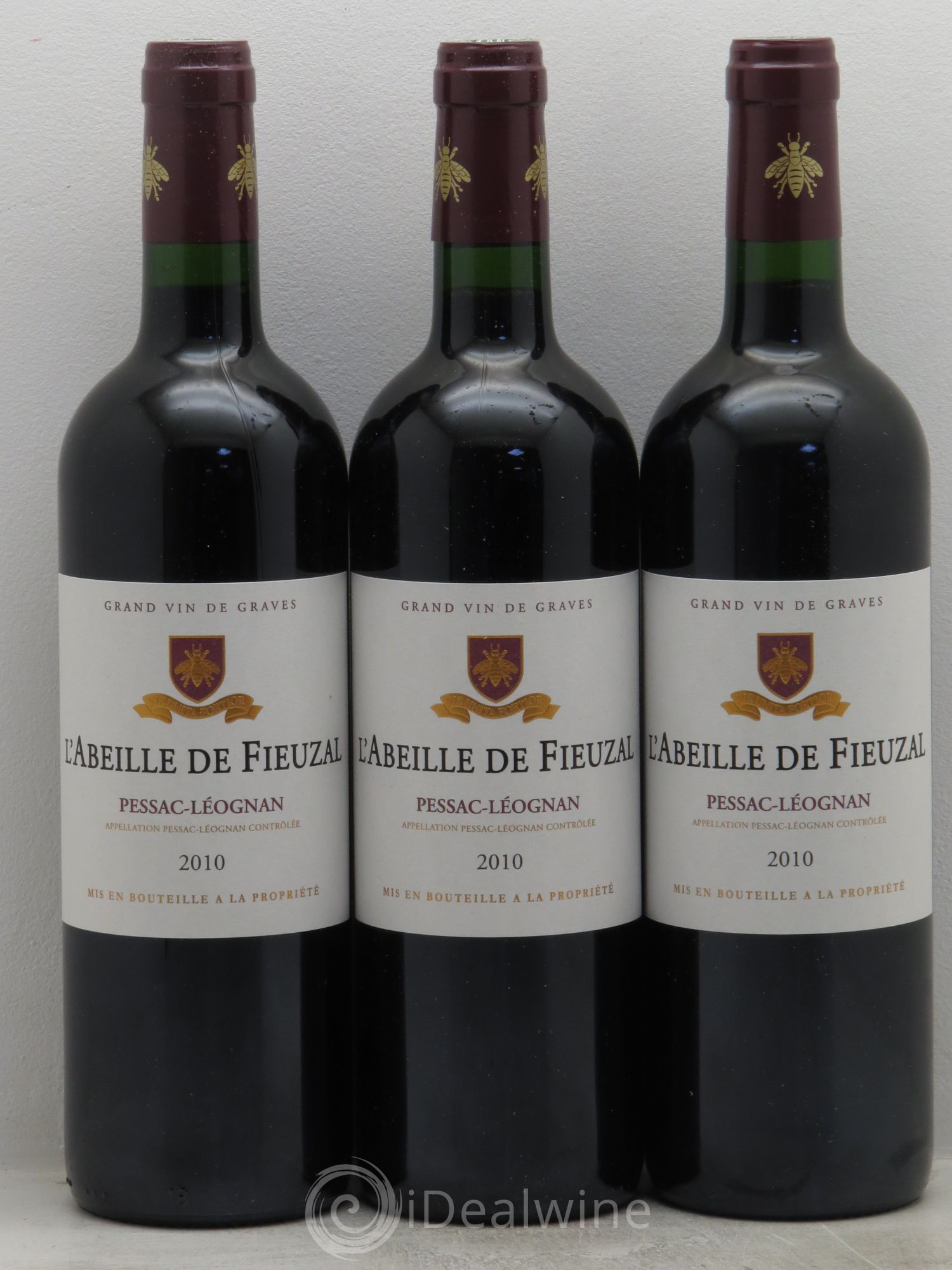 Abeille de Fieuzal 2010 - Lot de 3 bouteilles - 0