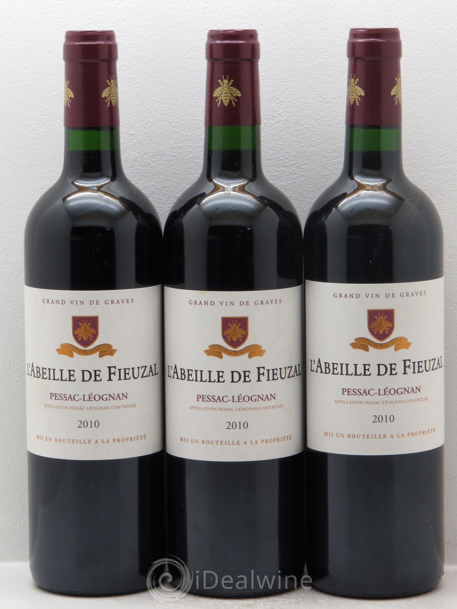 Abeille de Fieuzal 2010 - Lot de 3 bouteilles - 0