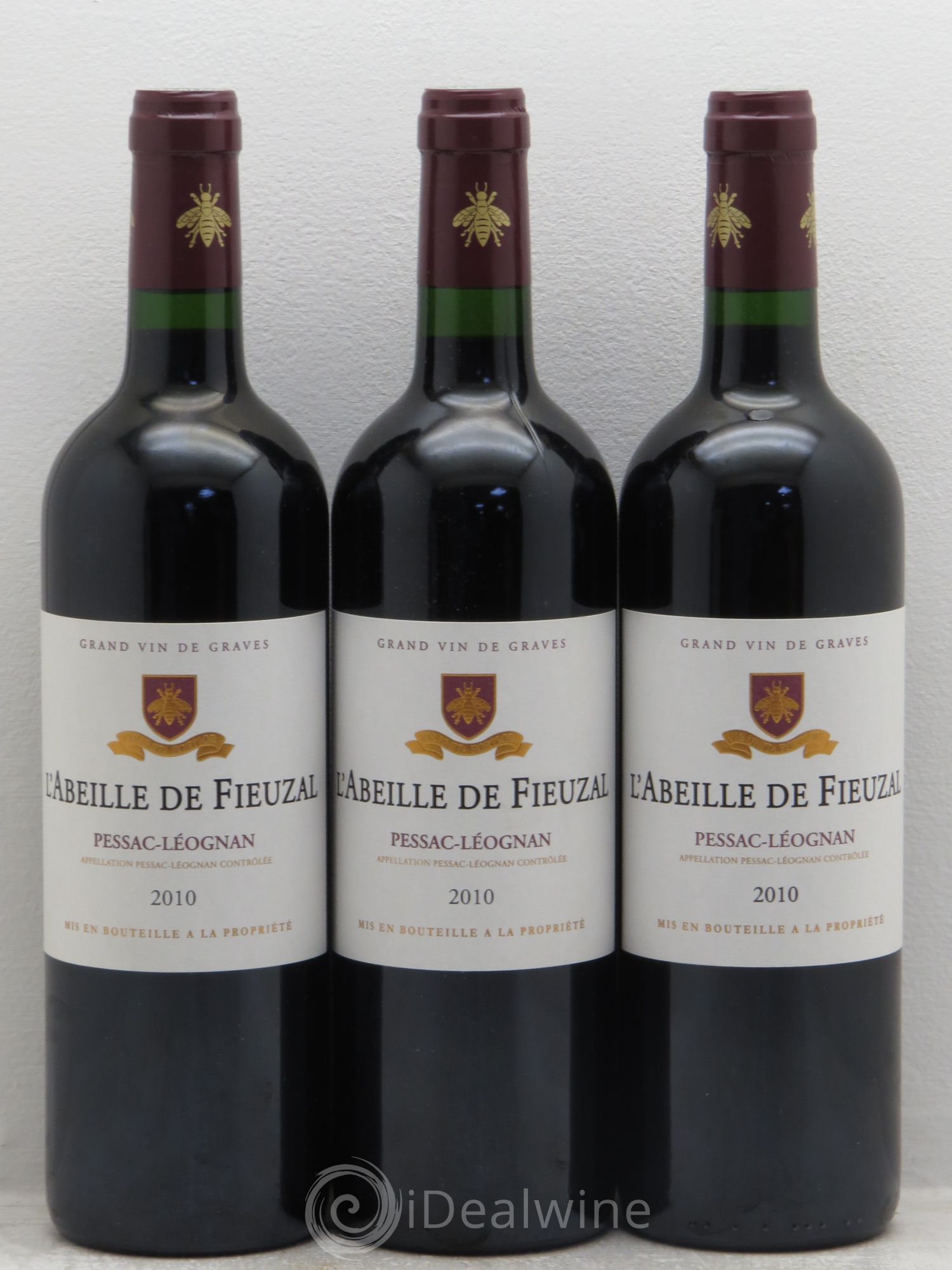 Abeille de Fieuzal 2010 - Lot de 3 bouteilles - 0