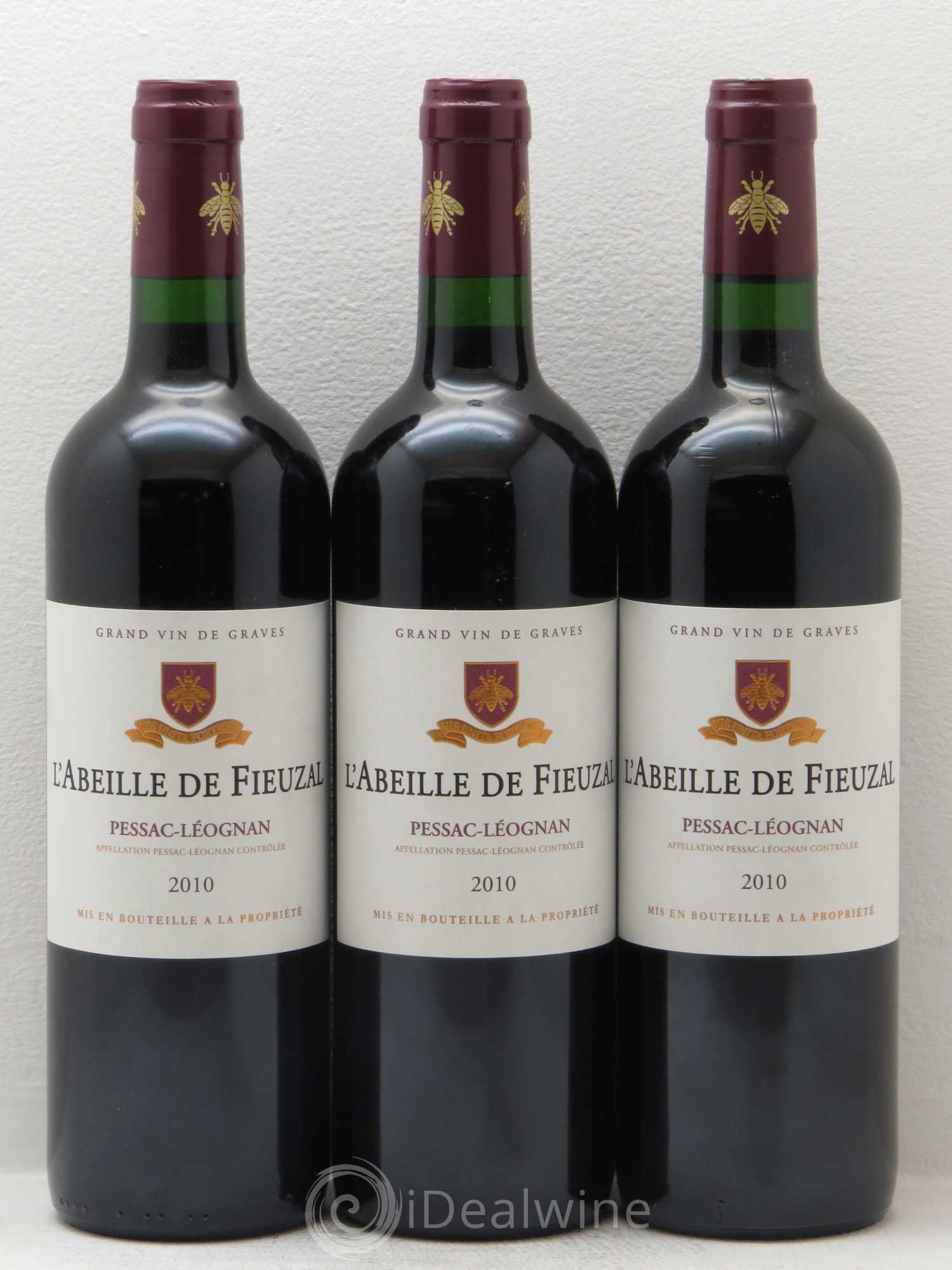 Abeille de Fieuzal 2010 - Lot de 3 bouteilles - 0