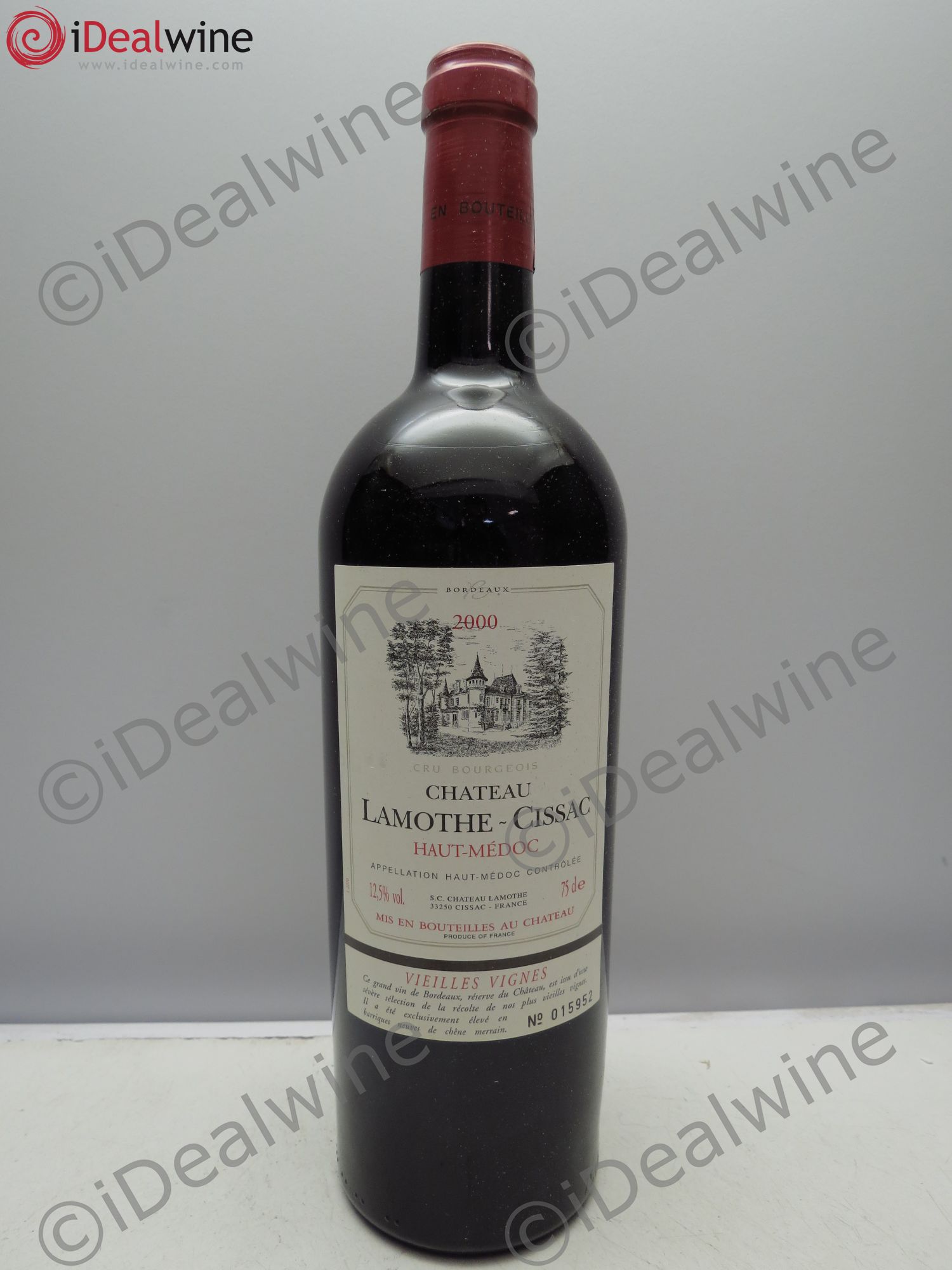 Château Lamothe Cissac Cru Bourgeois Vieilles Vignes 2000 - Lot de 6 bouteilles - 0