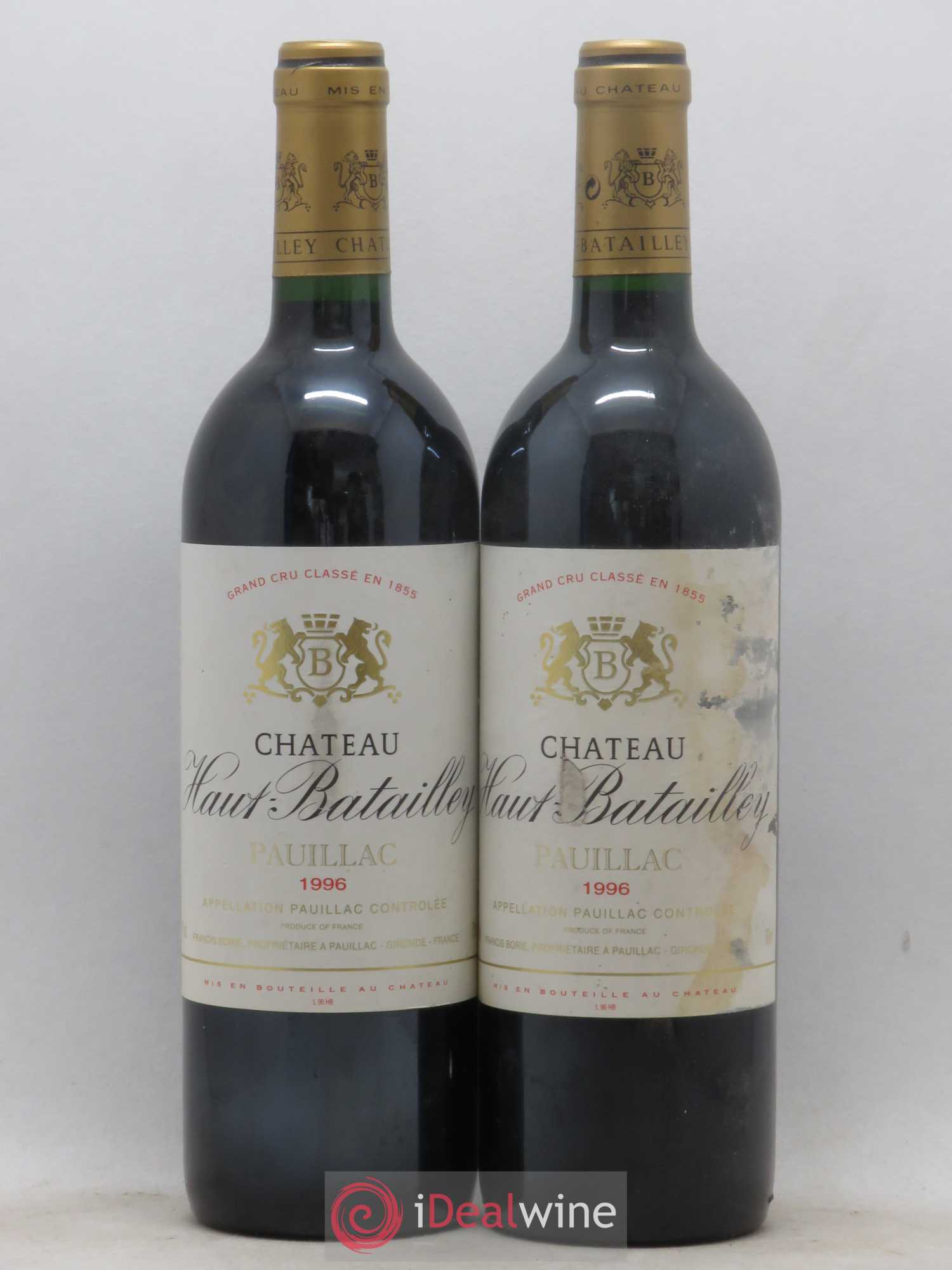 Château Haut Batailley 5ème Grand Cru Classé 1996 - Lot de 2 bouteilles - 0