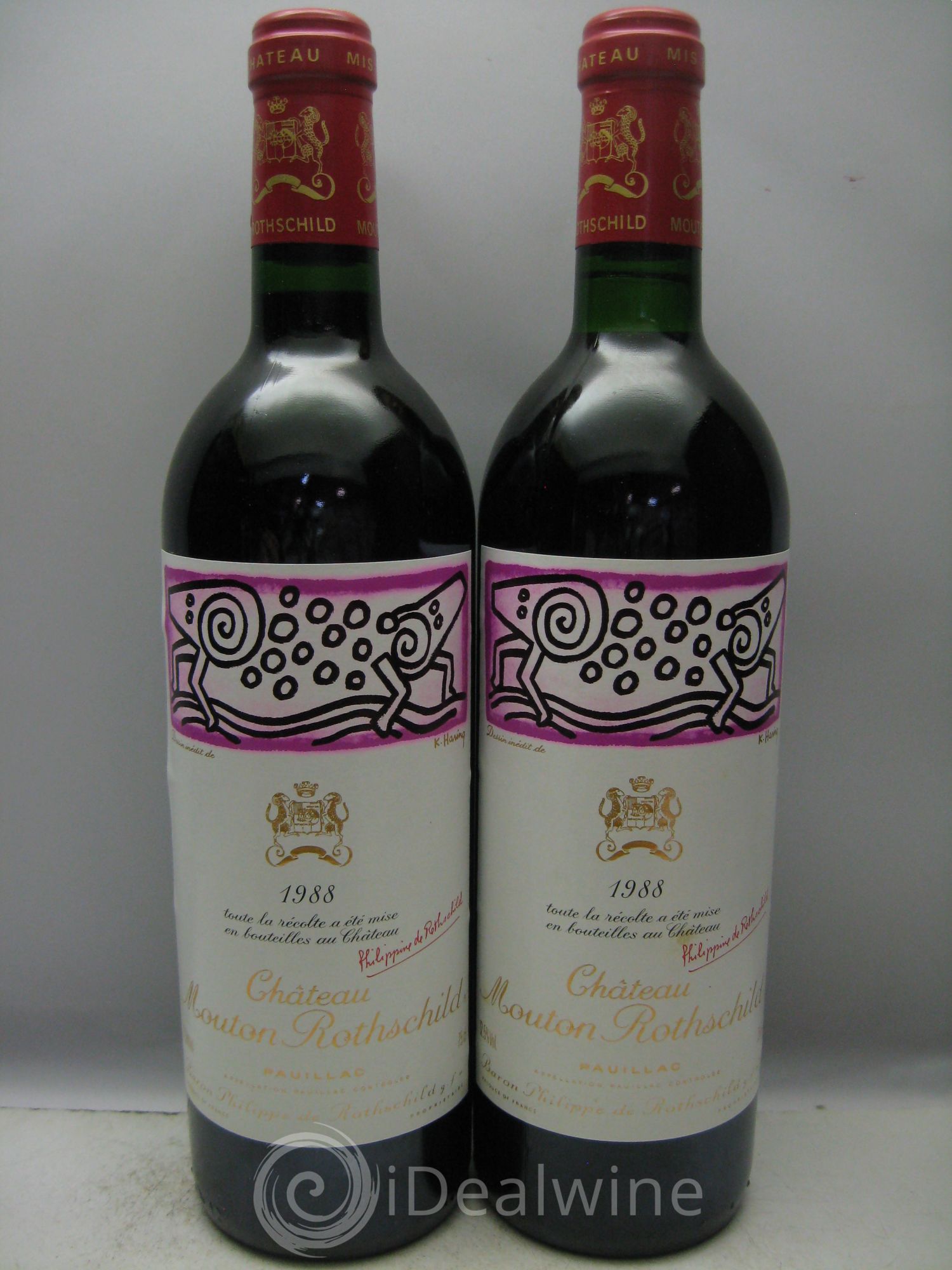 Château Mouton Rothschild 1er Grand Cru Classé 1988 - Lot de 12 bouteilles - 1