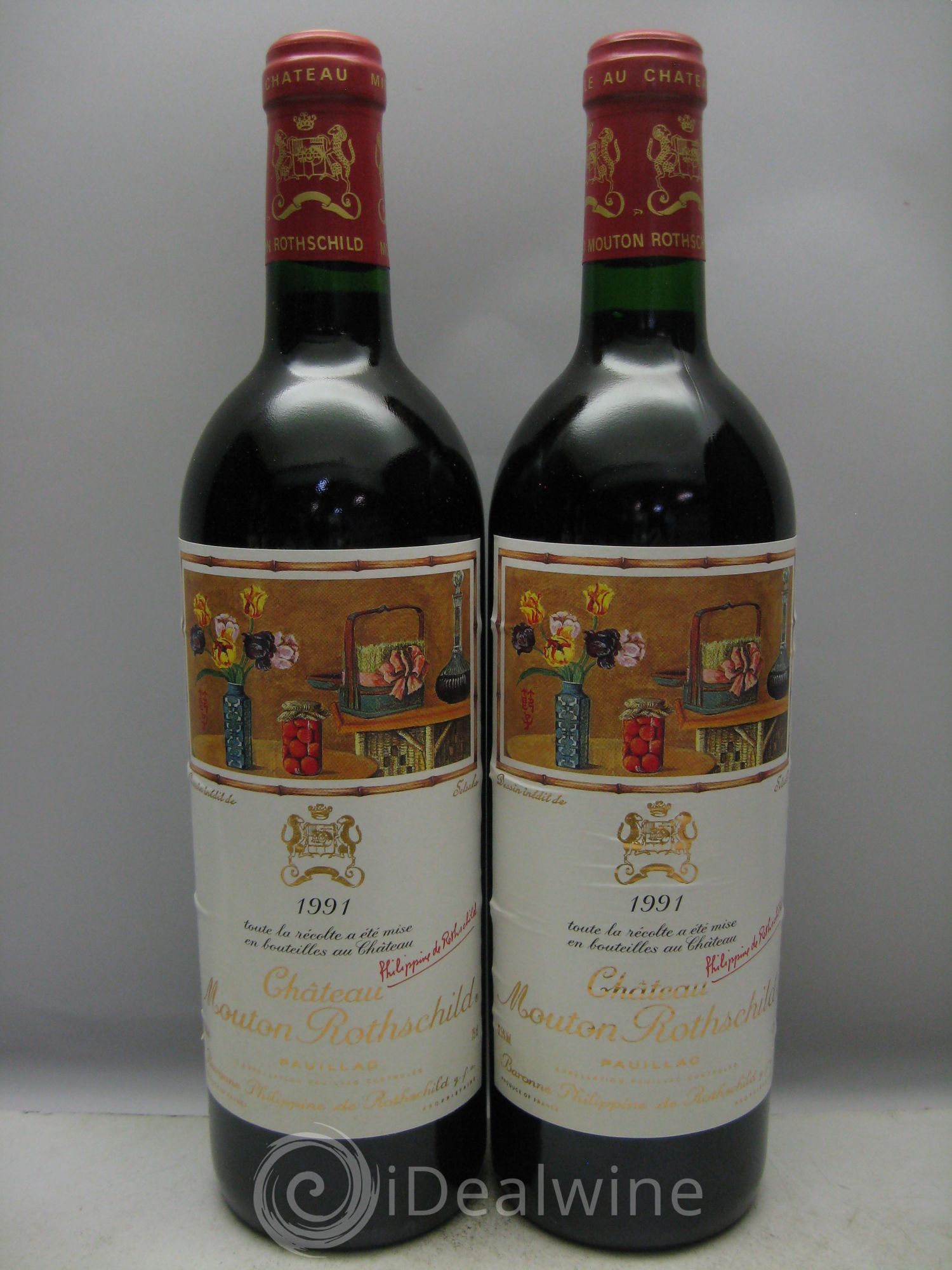 Château Mouton Rothschild 1er Grand Cru Classé 1991 - Lot de 12 bouteilles - 1