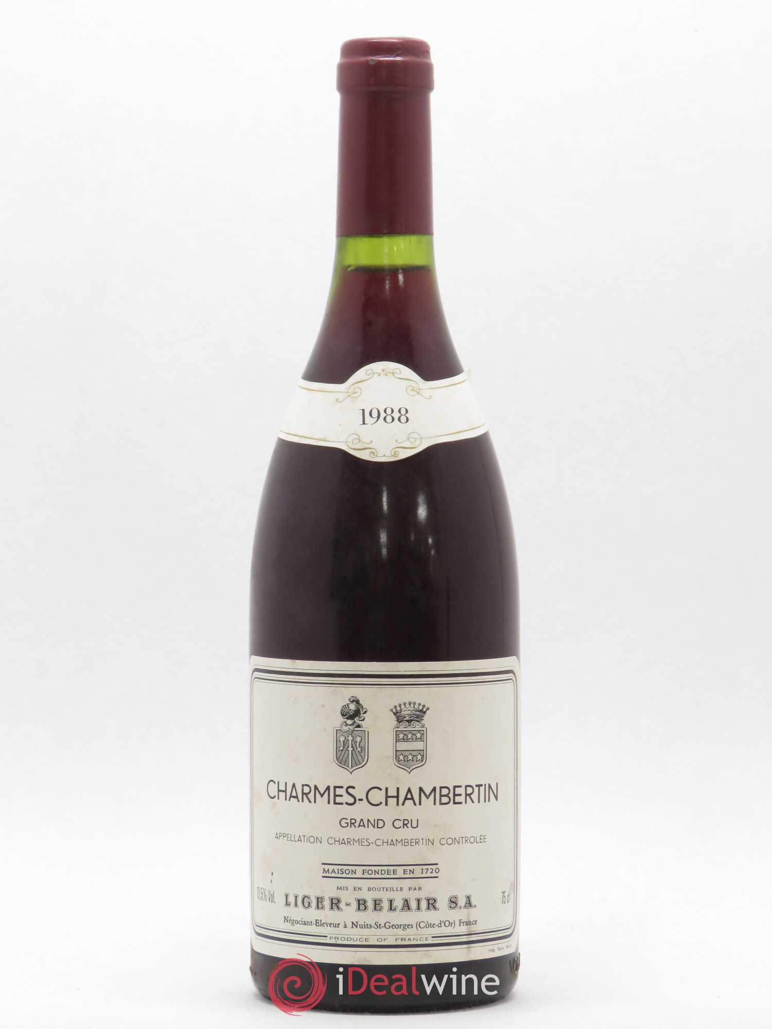 Charmes-Chambertin Grand Cru Liger Belair SA 1988 - Posten von 1 Flasche - 0