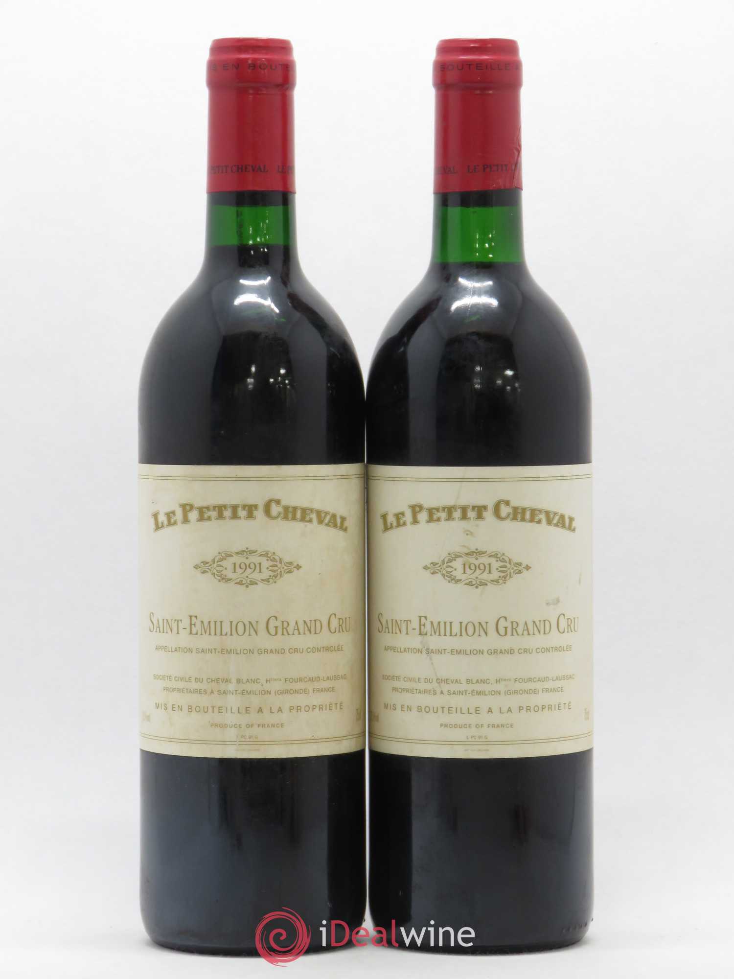 Le Petit Cheval Second Vin 1991 - Lot de 2 bouteilles - 0
