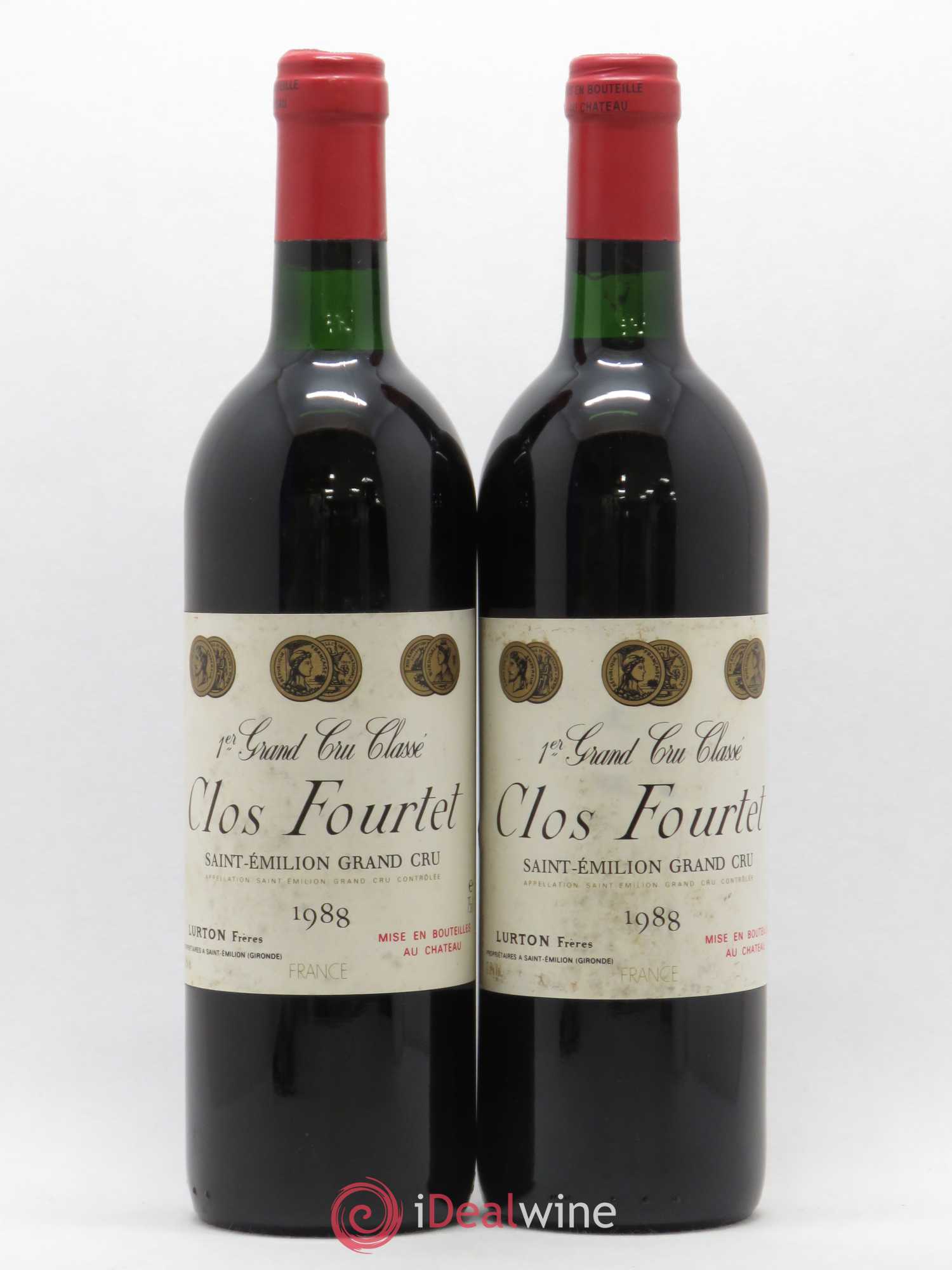 Clos Fourtet 1er Grand Cru Classé B 1988 - Lot de 2 bouteilles - 0