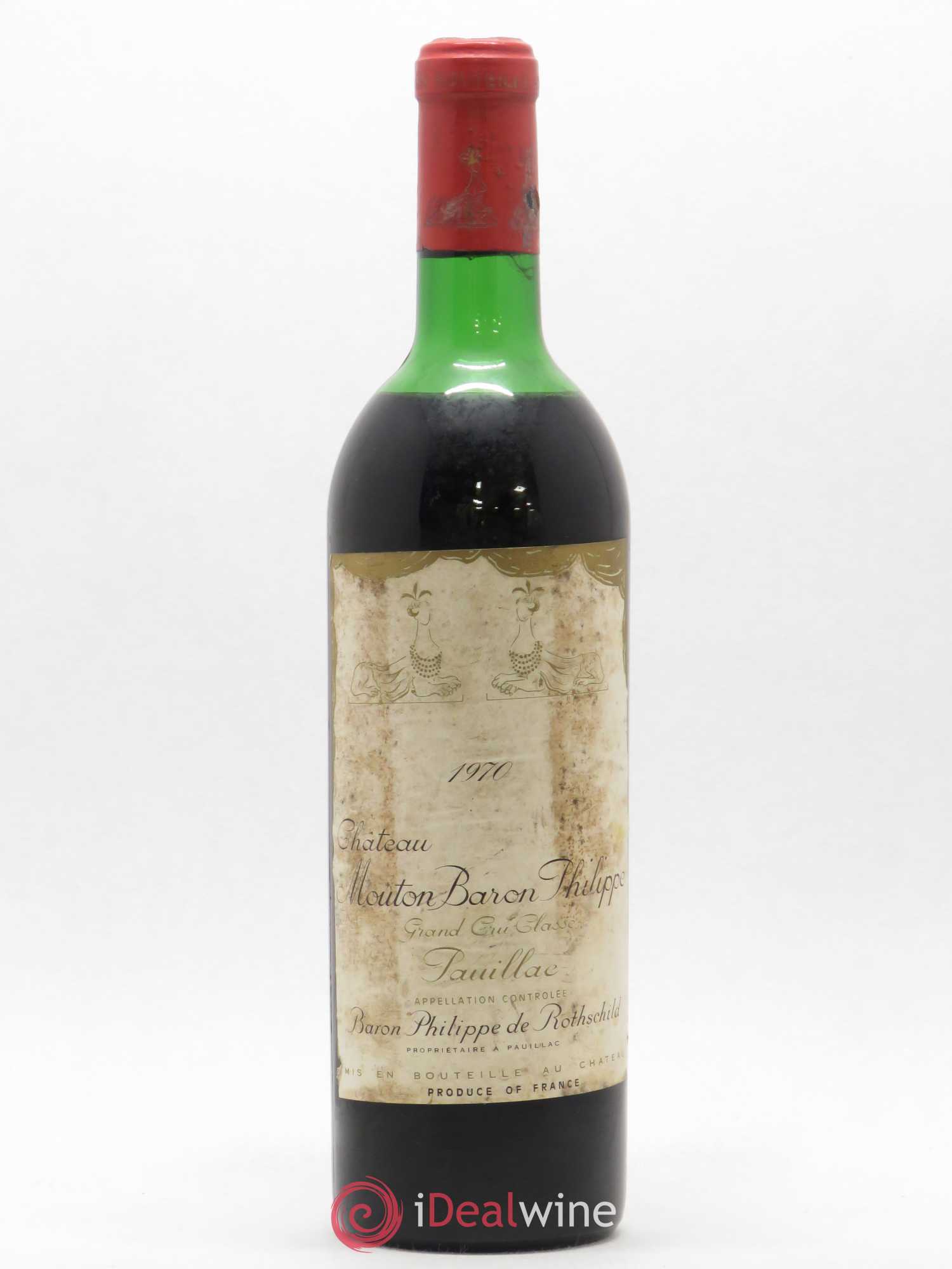 Château d' Armailhac - Mouton Baron(ne) Philippe 5ème Grand Cru Classé 1970 - Lot de 1 bouteille - 0