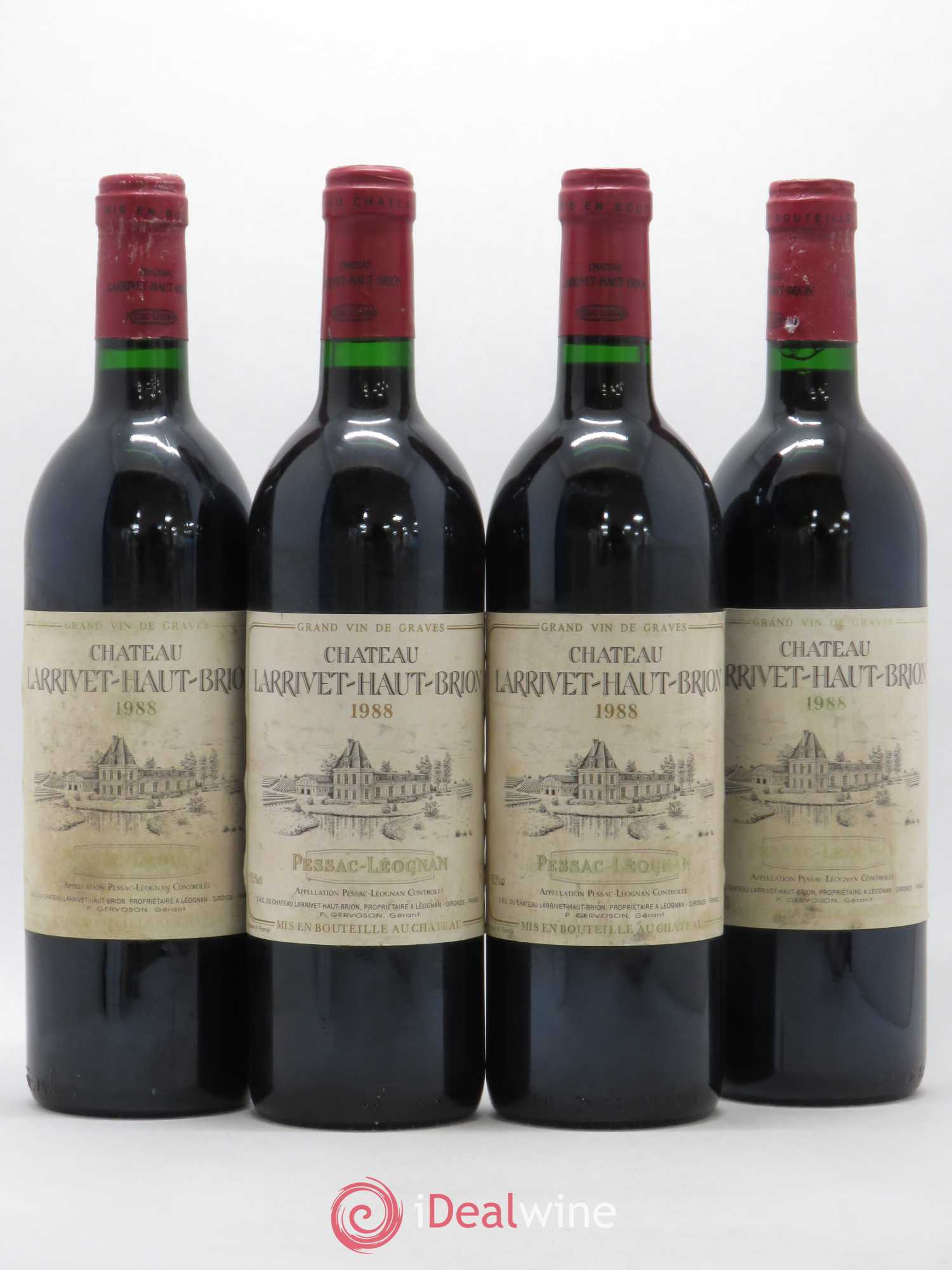 Château Larrivet Haut-Brion 1988 - Lot de 4 bouteilles - 0